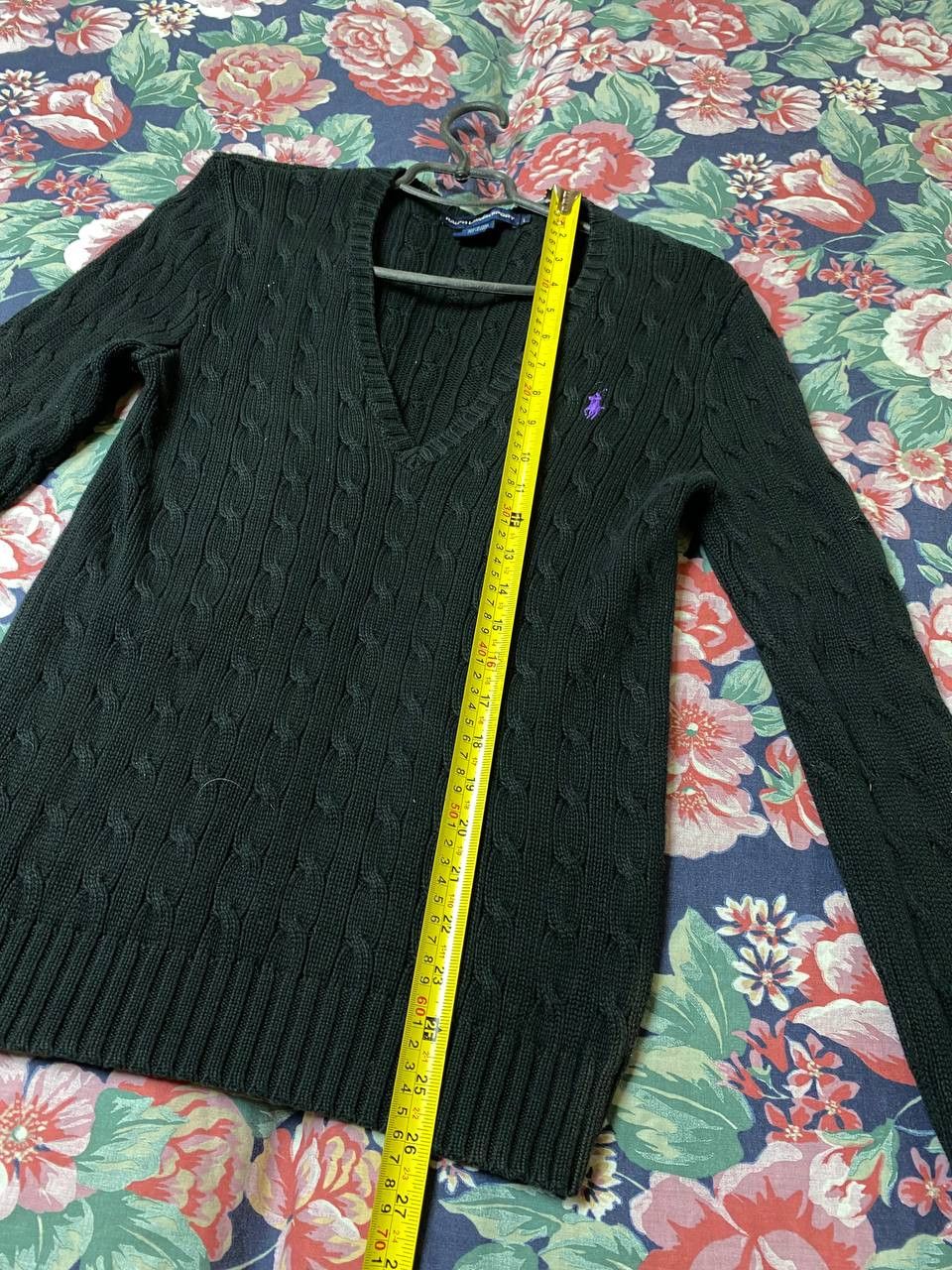 Polo Ralph Lauren × Vintage Vintage Polo Lauren Ralph Lauren Cable Knit V Neck Sweater Size L / US 10 / IT 46 - 15 Thumbnail