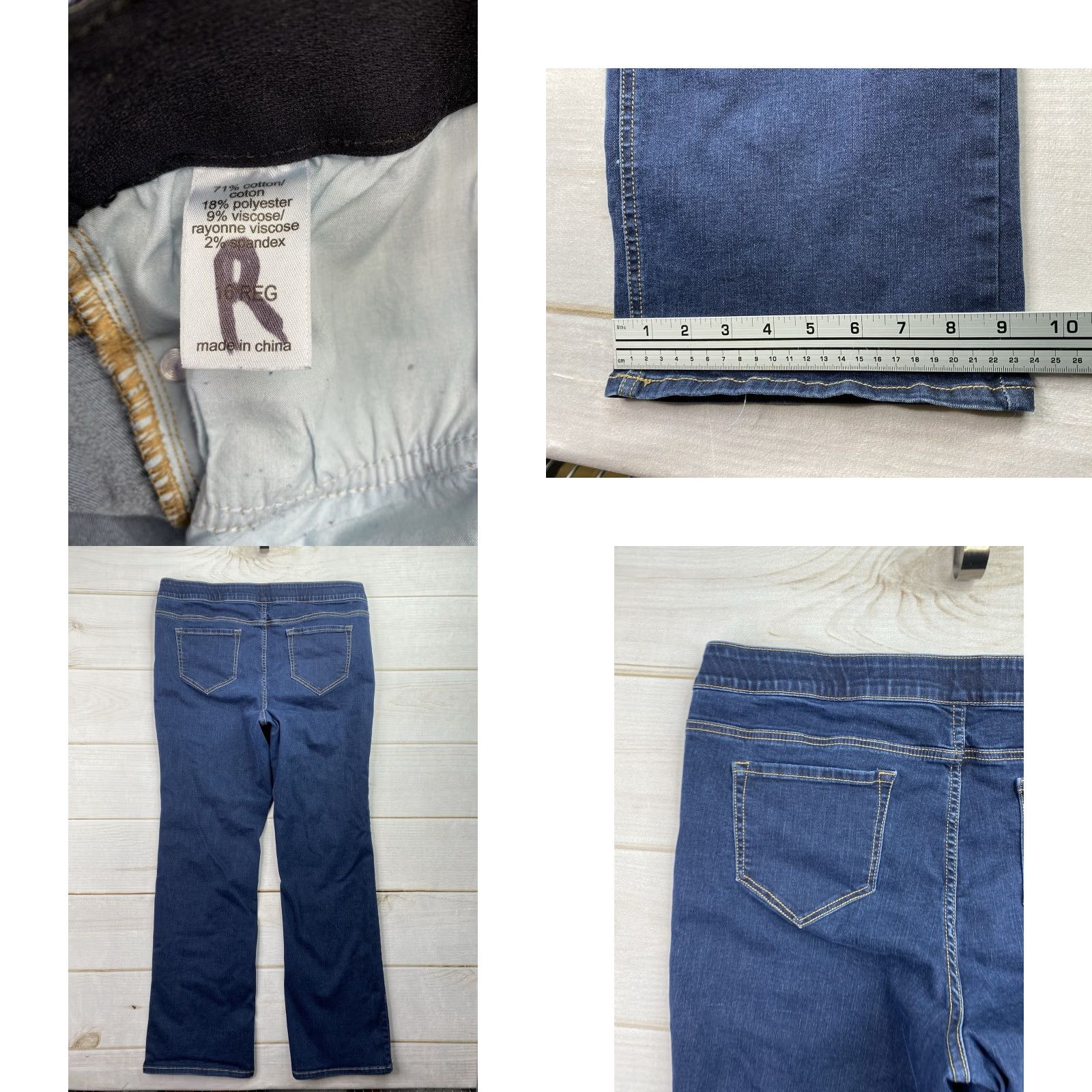 Vintage Maurices Jeans Womens 16 Reg Dark Wash Bootcut Stretch Denim Mid Rise Cotton Blend Blue 5-Pocket 31.5in Inseam Size 38" / US 16 / IT 52 - 8 Thumbnail