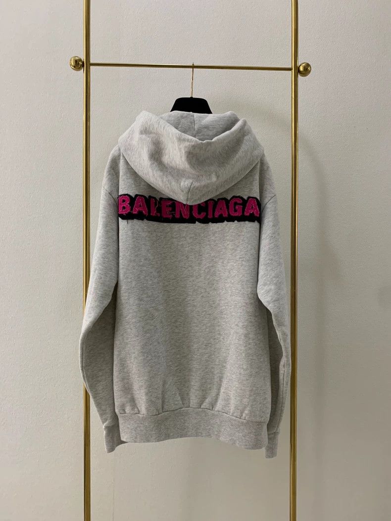 Balenciaga light grey hooded sweatshirt -DMC