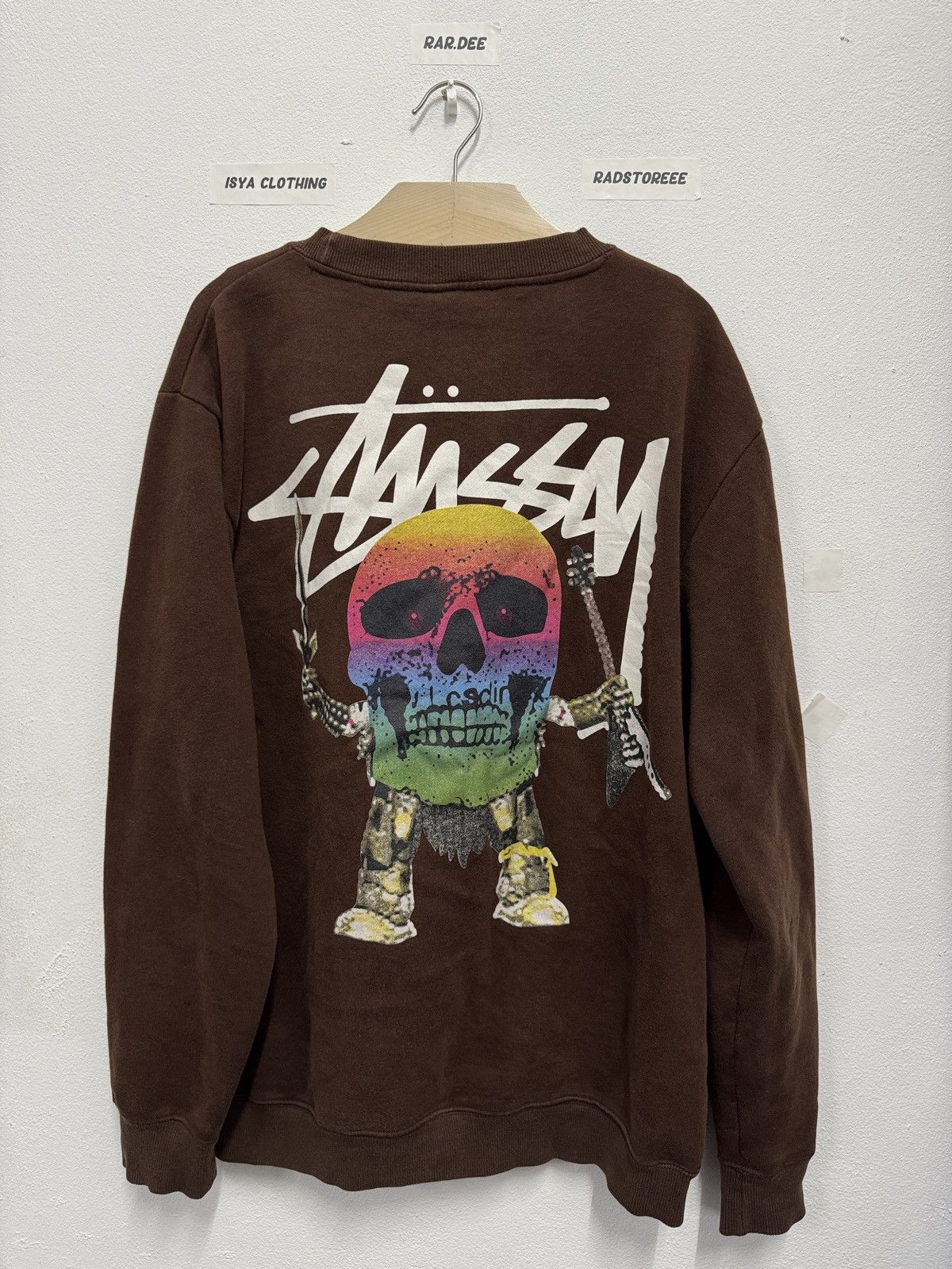 Stussy Vintage Stussy Skeleton Guitar Sweatshirt Size US XL / EU 56 / 4 - 1 Thumbnail