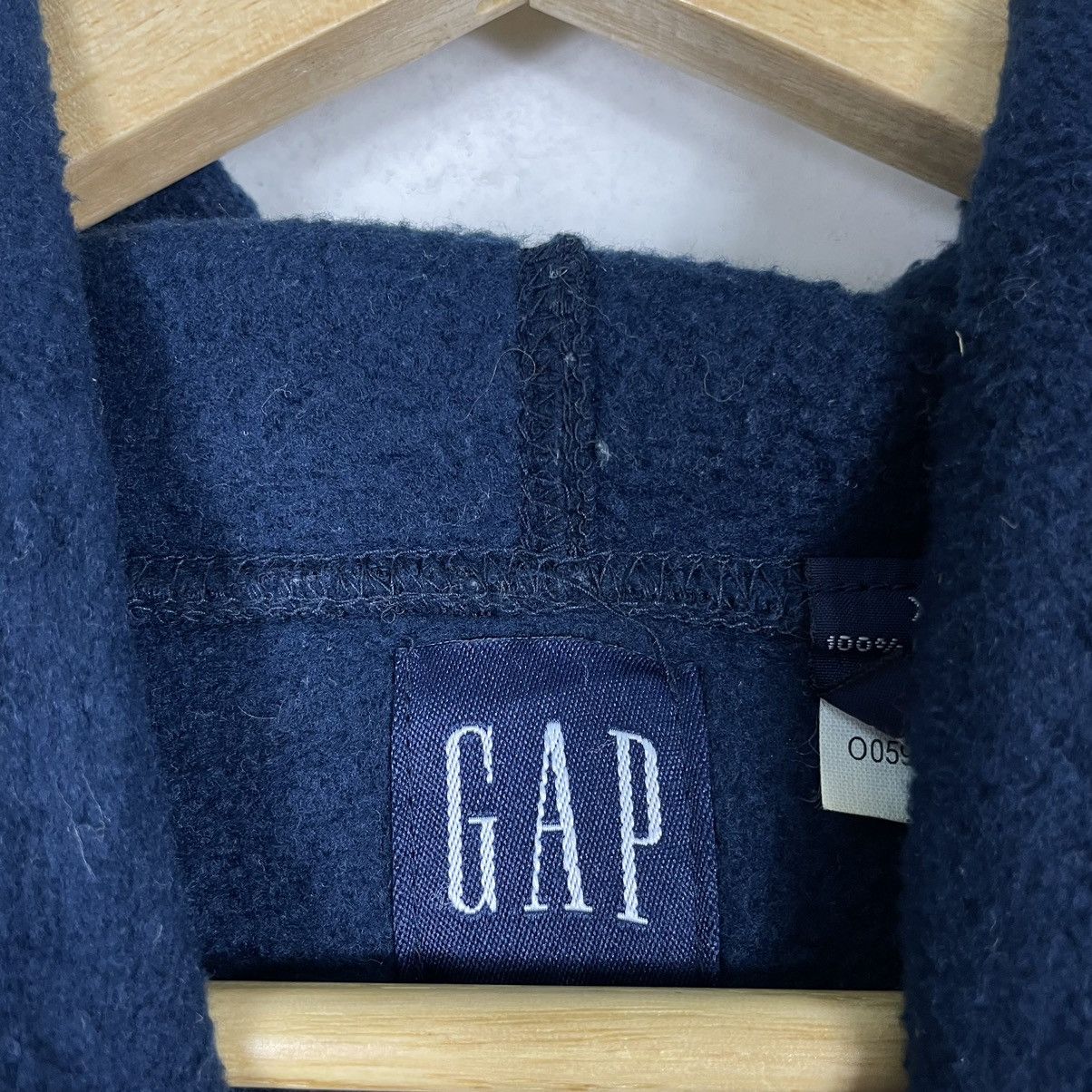 Gap × Vintage 💥90s GAP ATHLETIC FLEECE SWEATER PULLOVER HOODIE Size US XL / EU 56 / 4 - 11 Thumbnail