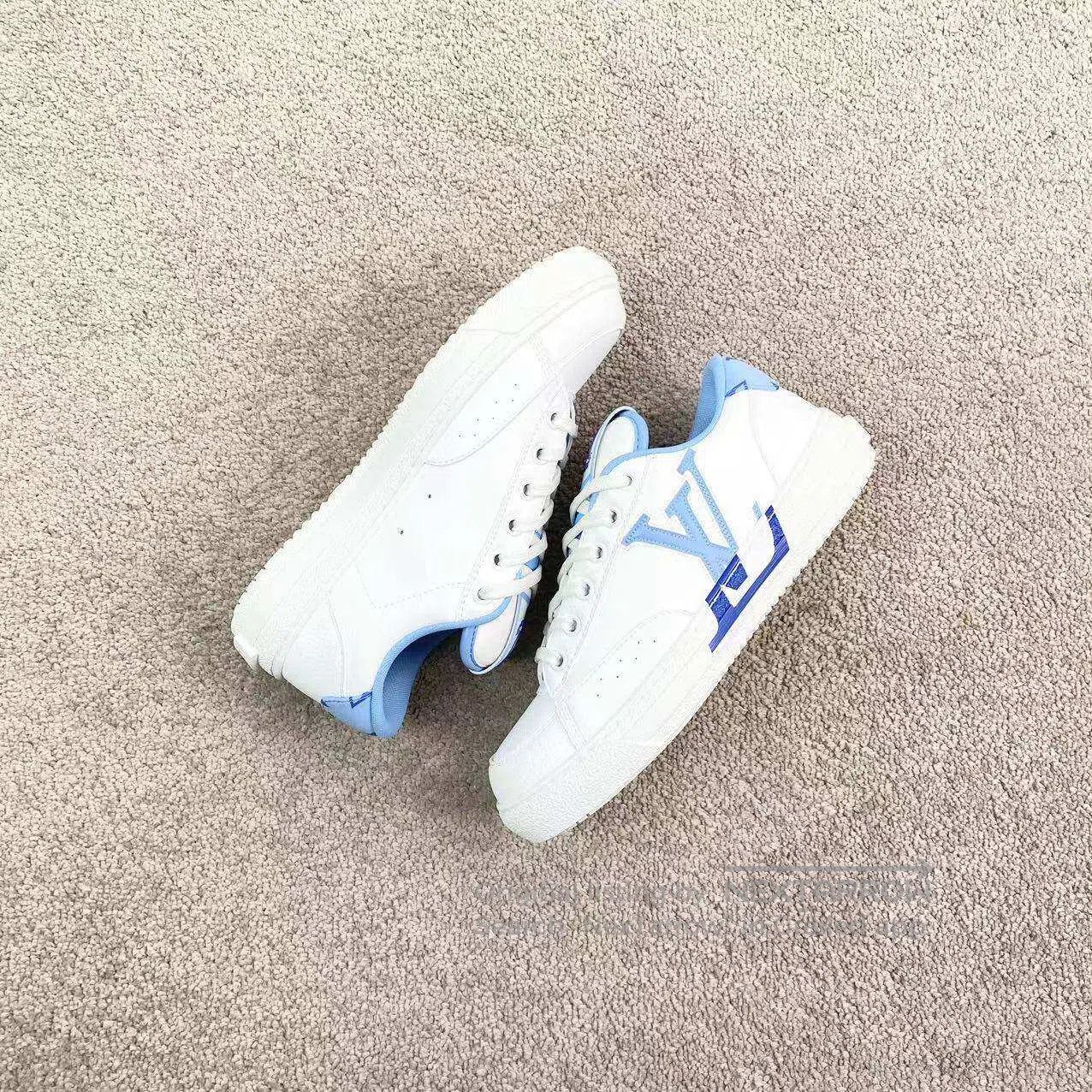 Louis Vuitton Louis Vuitton White and blue side logo board shoes| Size US 4.5 / IT 34.5 - 5 Thumbnail