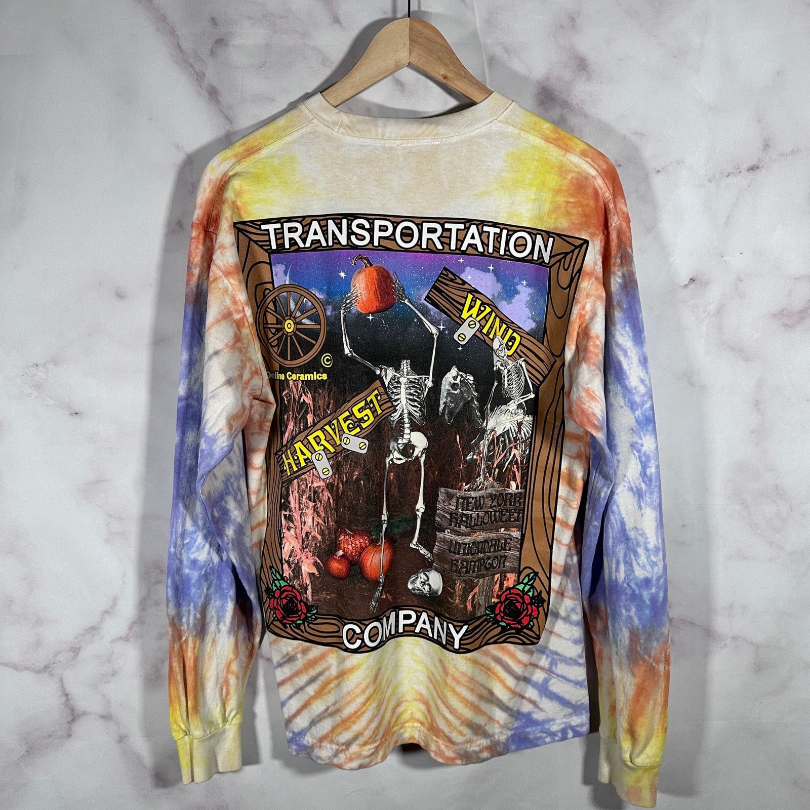 Online Ceramics Haunted Wagon Tie Dye Longsleeve Size US M / EU 48-50 / 2 - 5 Thumbnail