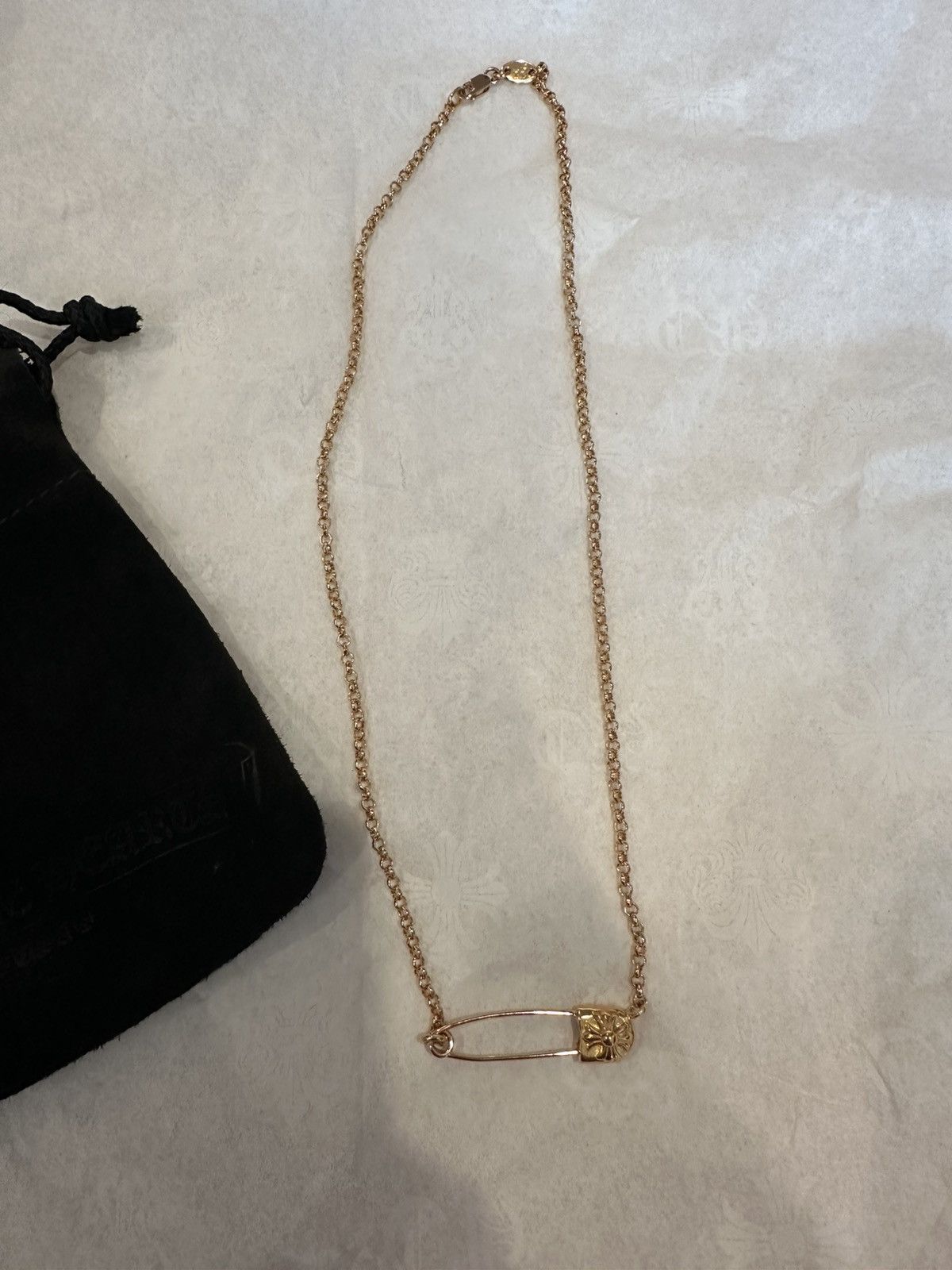 Chrome Hearts Chrome hearts 22K safety pin necklace 16inch Size ONE SIZE - 6 Thumbnail