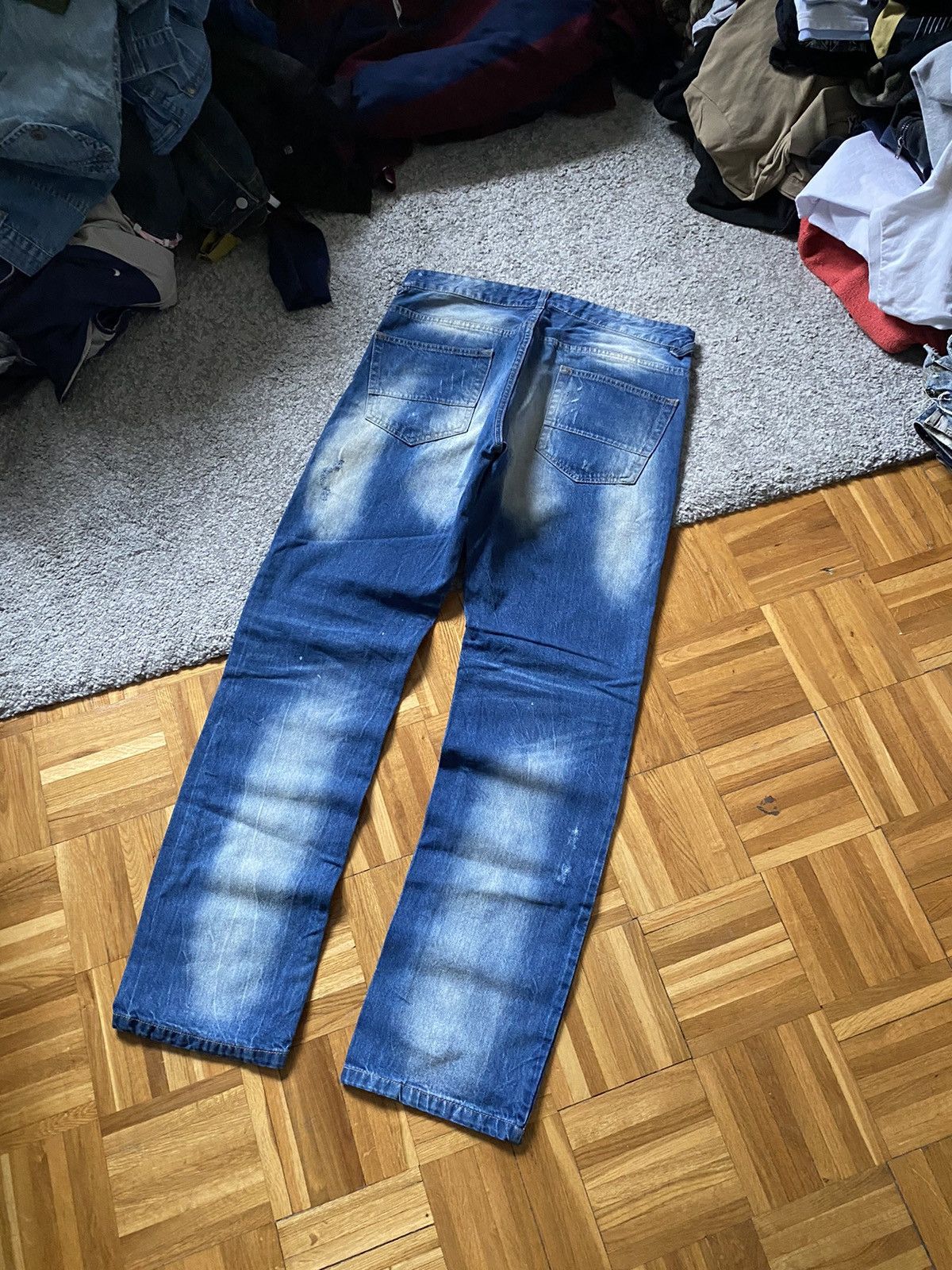 Japanese Brand Vintage Faded Jeans Flared Mud Washed Japanese Y2K Baggy Size US 34 / EU 50 - 6 Thumbnail