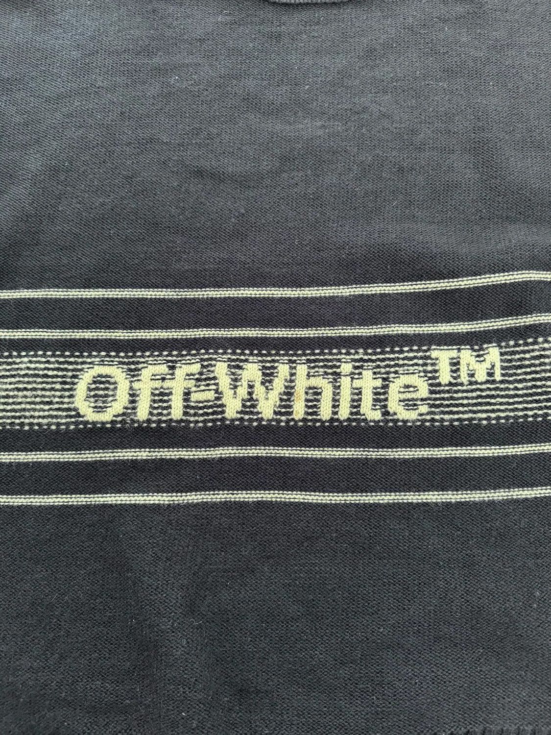 Off-White Off-White Distressed Intarsia Logo Wool Sweater Size US M / EU 48-50 / 2 - 3 Thumbnail