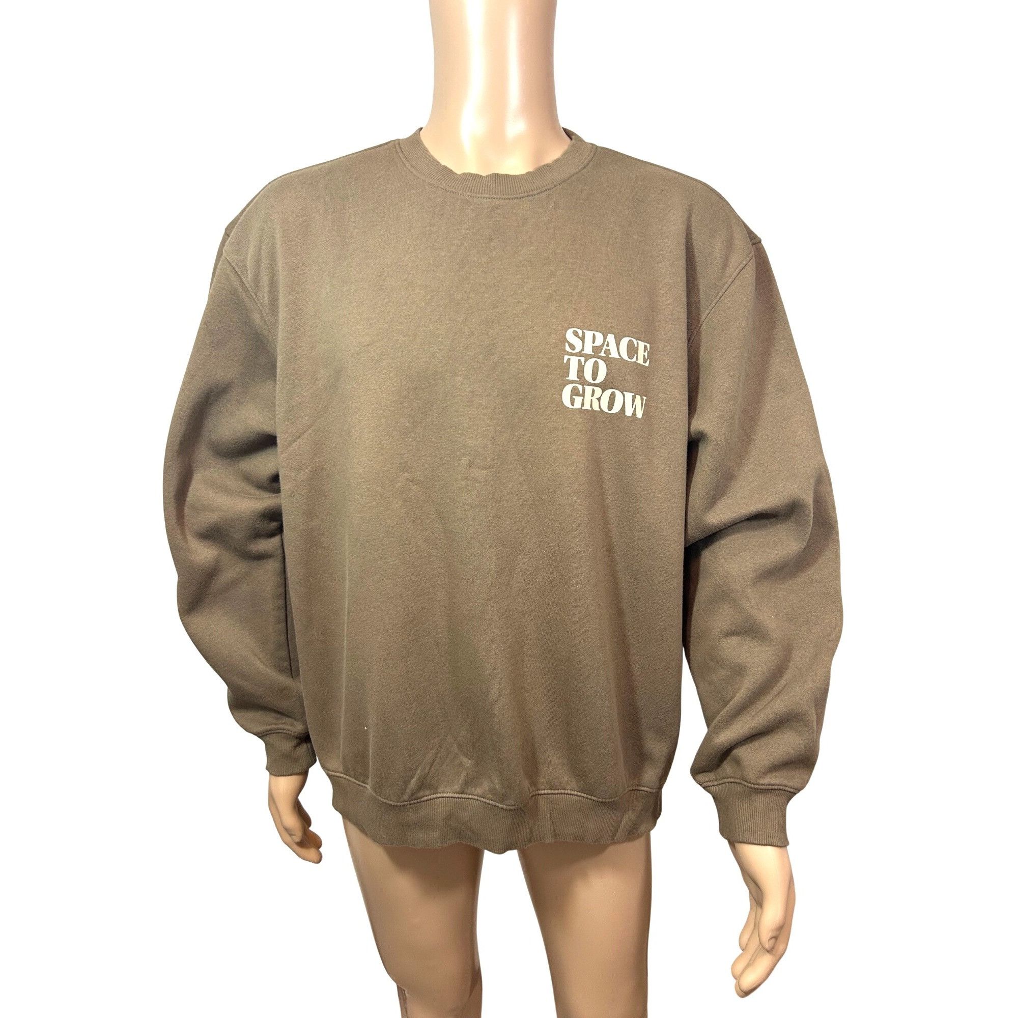 H&M H&M Men “Space To Grow” Brown Sweatshirt XL Crewneck Long Sl Size US XL / EU 56 / 4 - 1 Thumbnail