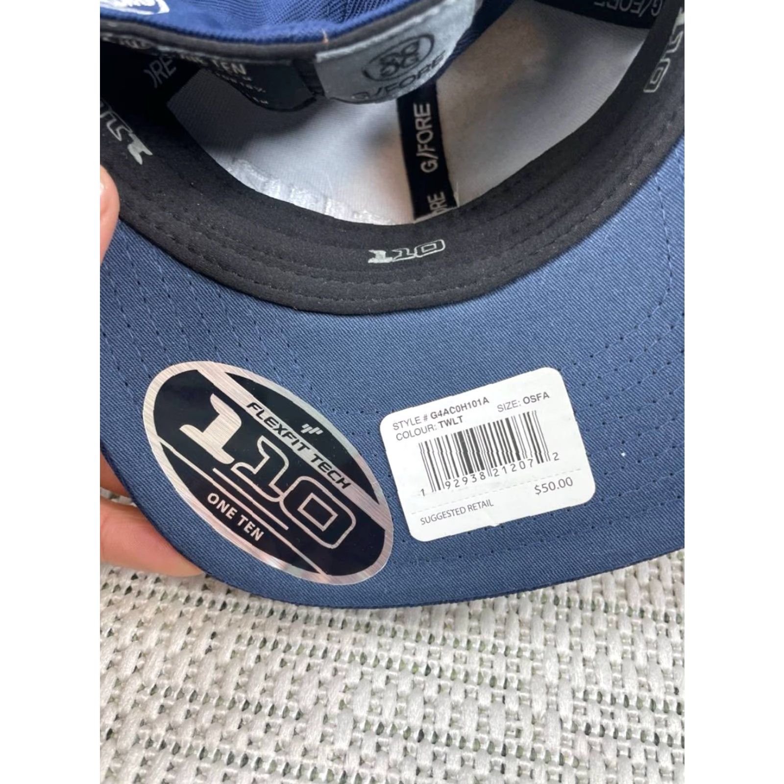 G/FORE G/Fore Hats Mens Prezcup Flex Fit 110 Navy Cotton 6 Panel Adjustable Snapback Navy Blue Solid Cap Snapback Mens Hat Size ONE SIZE - 7 Thumbnail