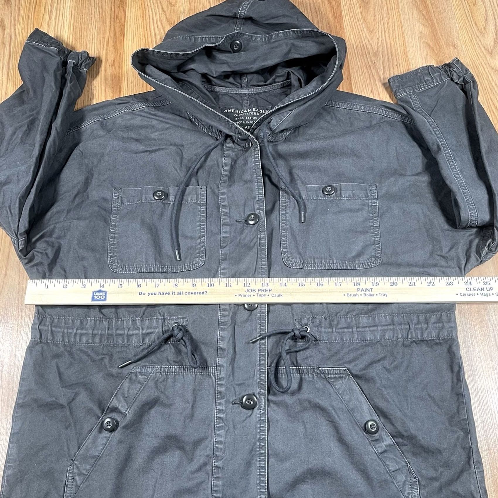 American Eagle Outfitters VINTAGE American Eagle Outfitters Hooded Front Button Coat Jacket Womens Sz S Small Gray Size S / US 4 / IT 40 - 5 Thumbnail
