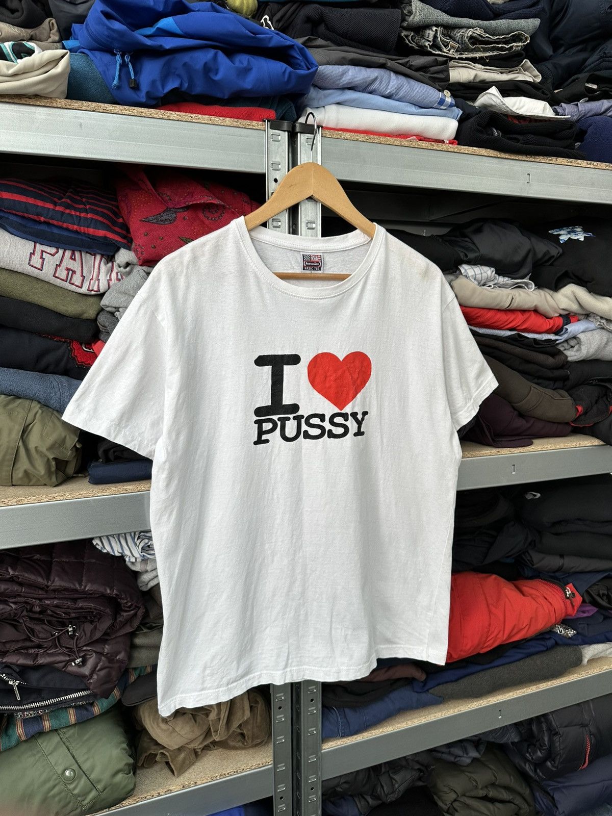 Hook-Ups Rare🚨I Love Pussy Grunge Y2K T-Shirt Pornstar Humor Tee Size US L / EU 52-54 / 3 - 2 Thumbnail
