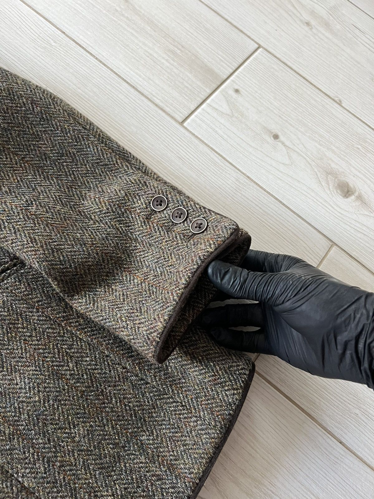 Harris Tweed Vintage Harris Tweed Wool Blazer Herringbone Tailored Fit Size XL / US 12-14 / IT 48-50 - 10 Thumbnail