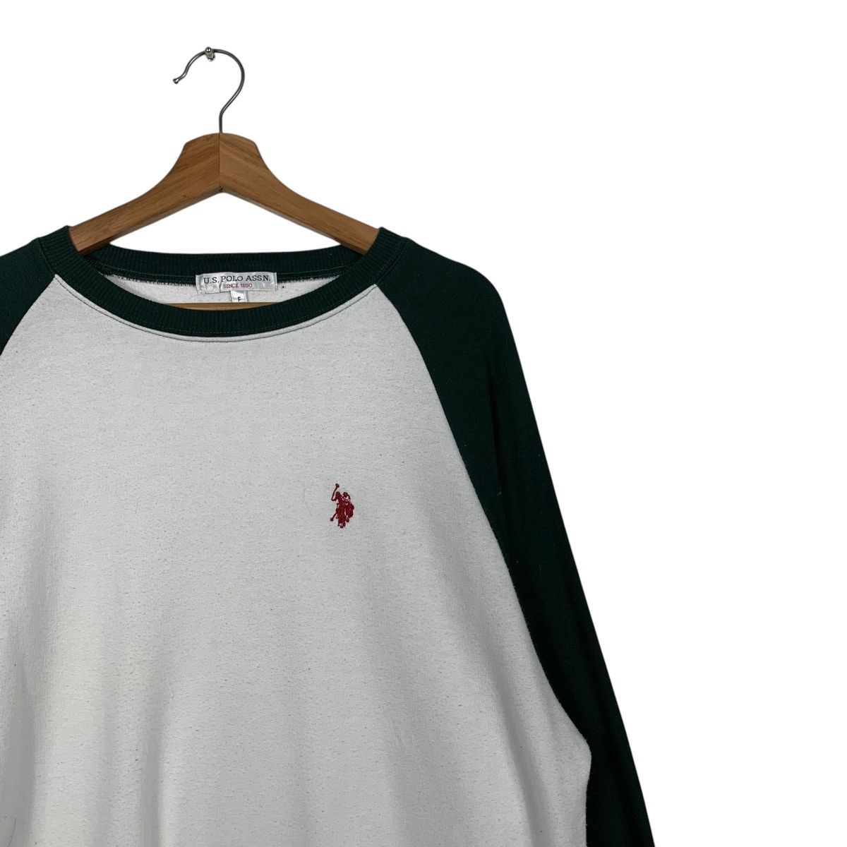 U.S. Polo Assn. US POLO ASSN White Green Crewneck Sweatshirt #1687-C75 Size US L / EU 52-54 / 3 - 5 Thumbnail