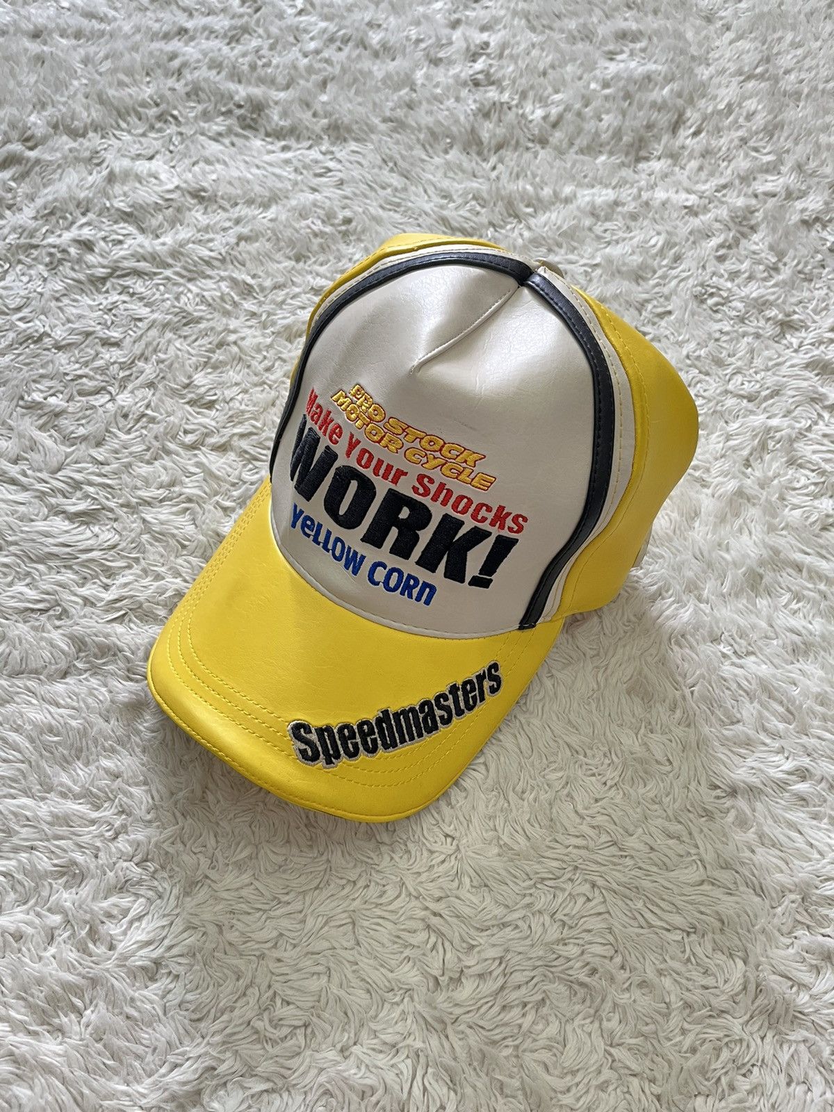 YELLOW CORN yellow corn motorsport racing leather cap Size ONE SIZE - 1 Thumbnail