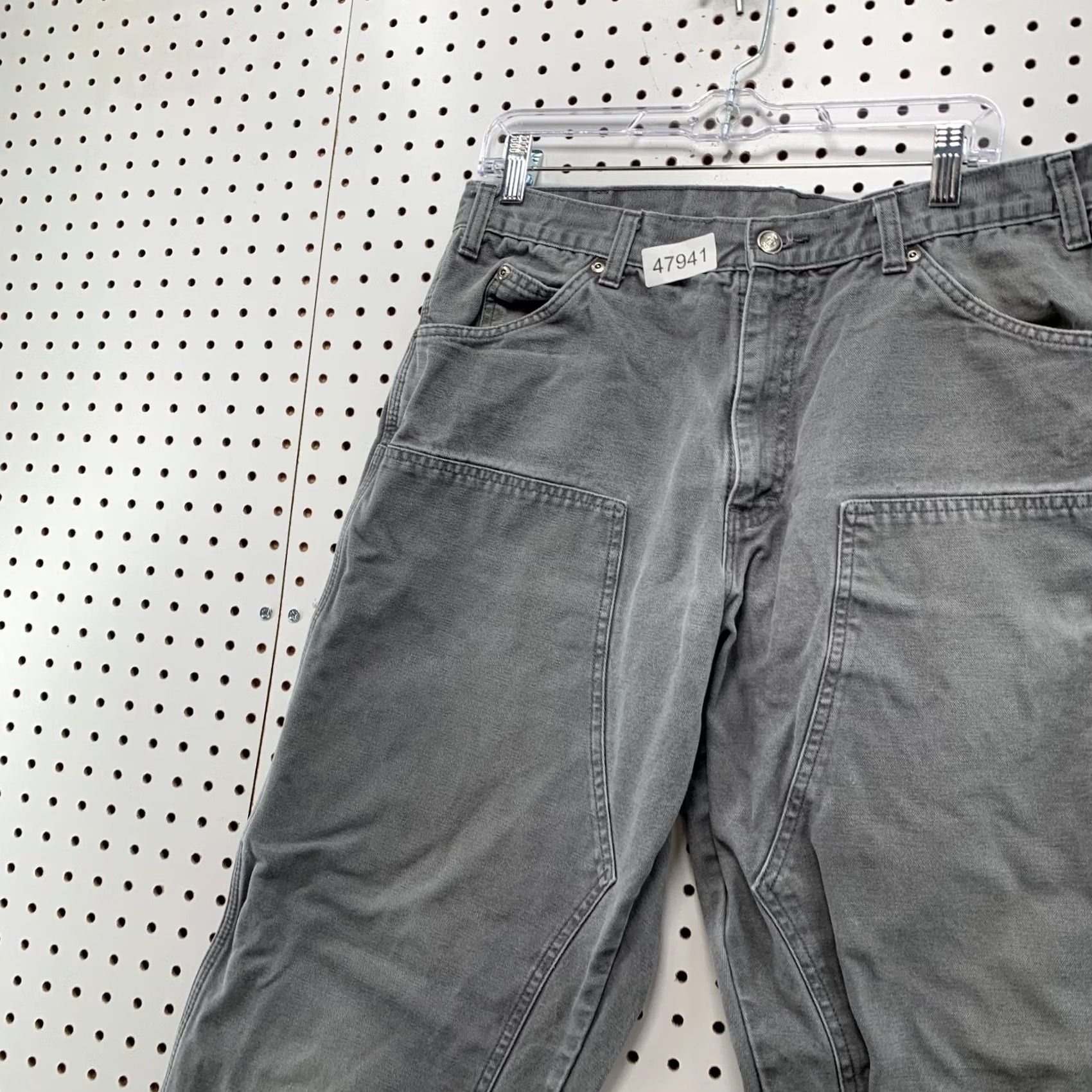 Dickies Dickies Carpenter Pants Mens 34x30 Gray Workwear 5-Pocket Cotton Canvas Straight Leg Modern 874 Double Knees Size US 34 / EU 50 - 7 Thumbnail