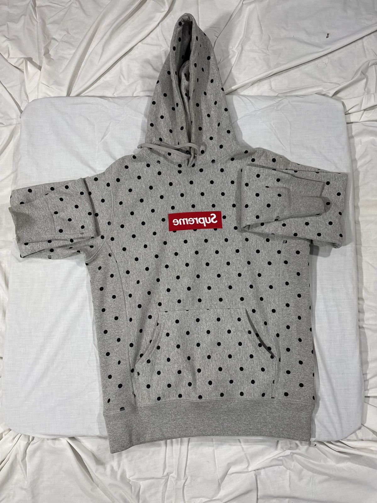 Supreme polka dot hoodie grey online