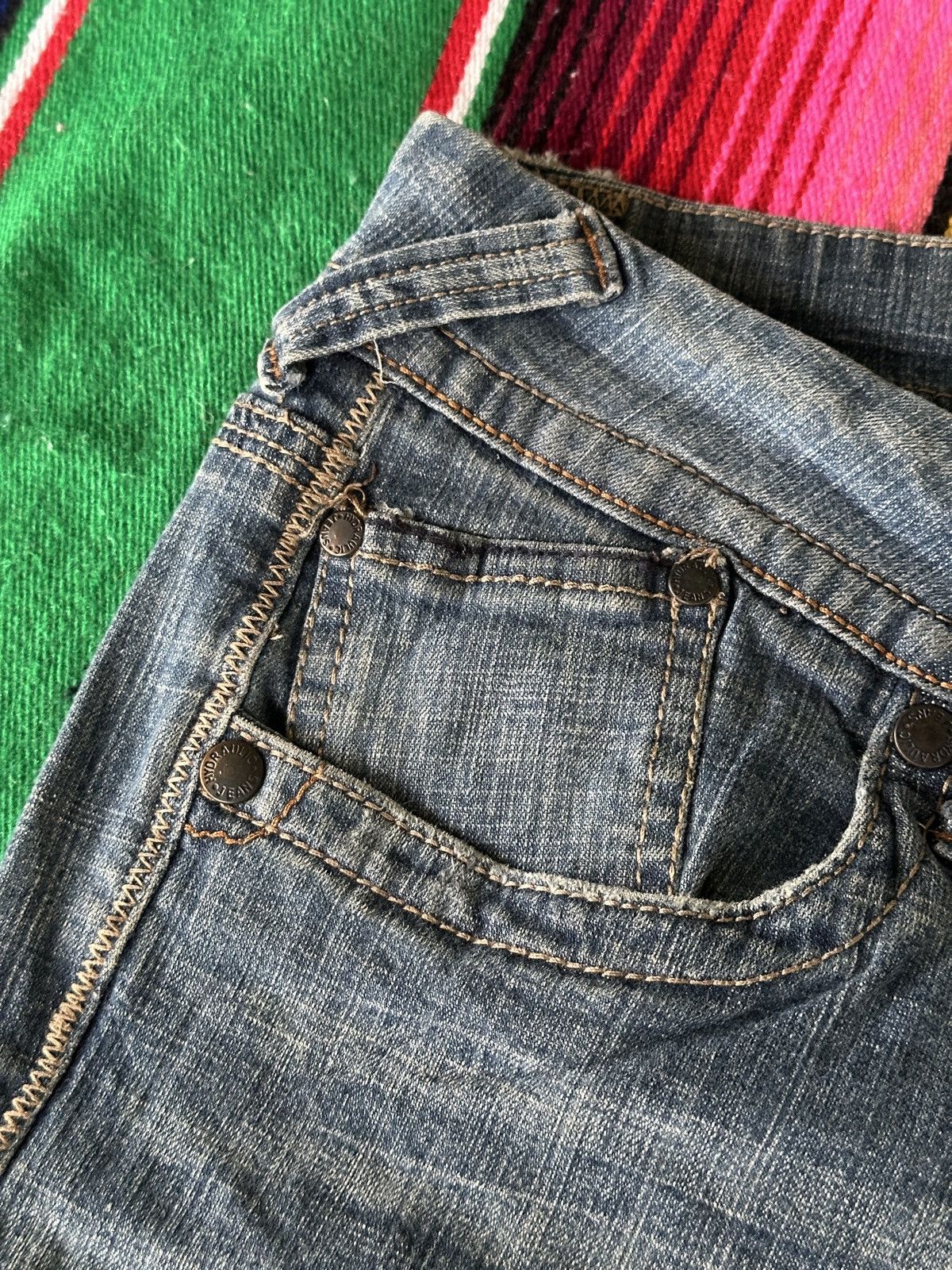 Kapital Flare 90s Style Hydraulic Denim 34x43 Size US 34 / EU 50 - 4 Thumbnail