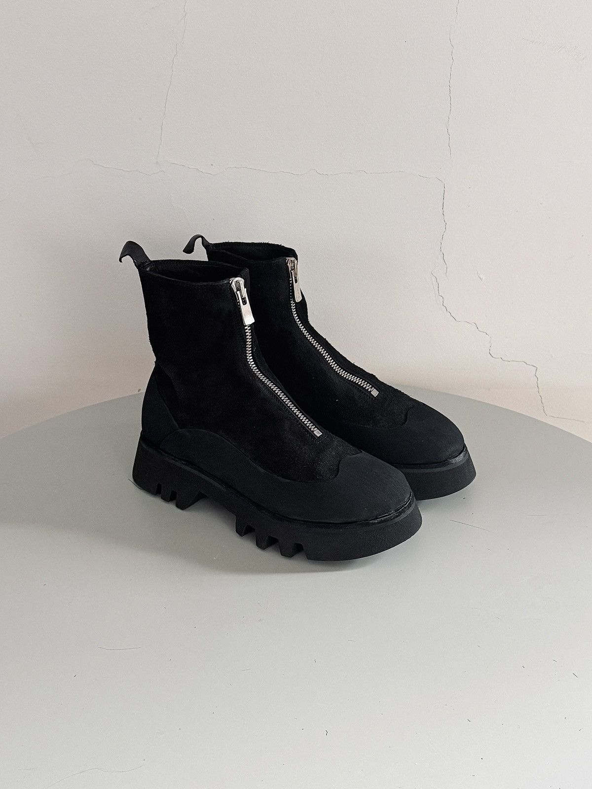 Guidi Guidi Front Zip Boots ZO06FZV Reverse Horse Leather Black Size US 7 / IT 37 - 1 Thumbnail