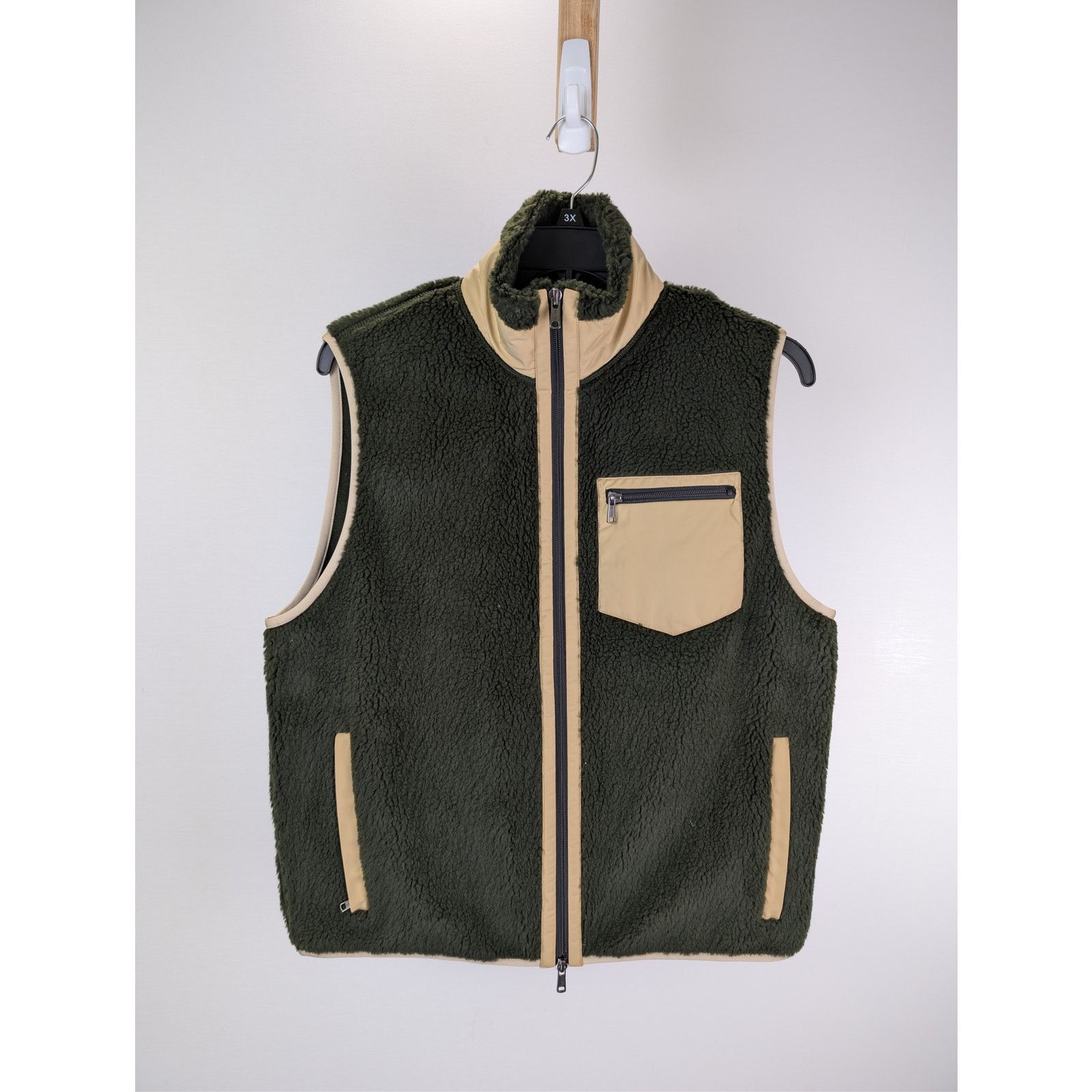 Todd Snyder o1rshd1 CC20 Italian Recycled Fleece Vest Jacket in Olive Size US M / EU 48-50 / 2 - 1 Thumbnail