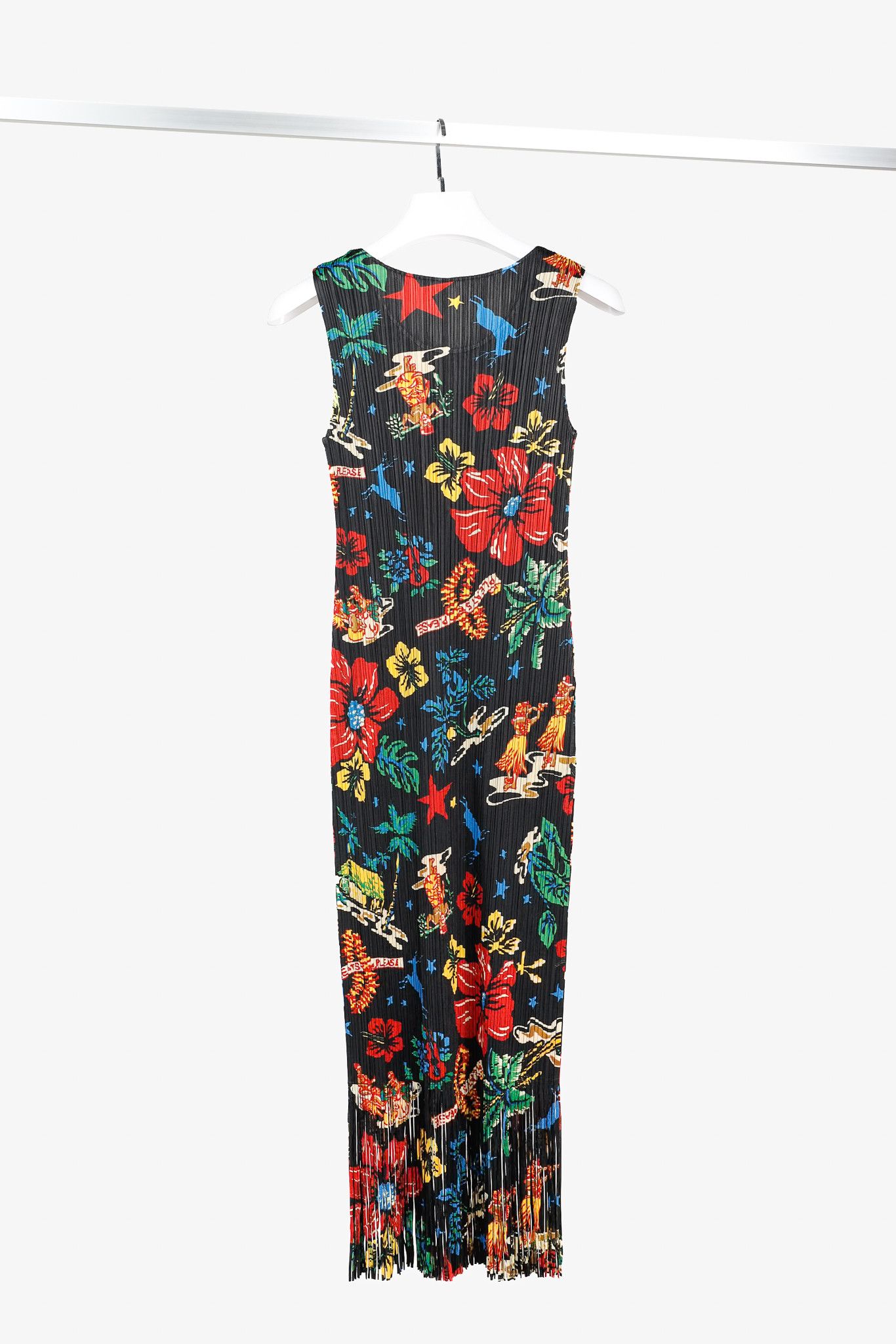 Pleats Please Issey Miyake Pleats Please Issey Miyake Hawaii Fringe Sleeveless Dress Size XL / US 12-14 / IT 48-50 - 2 Thumbnail
