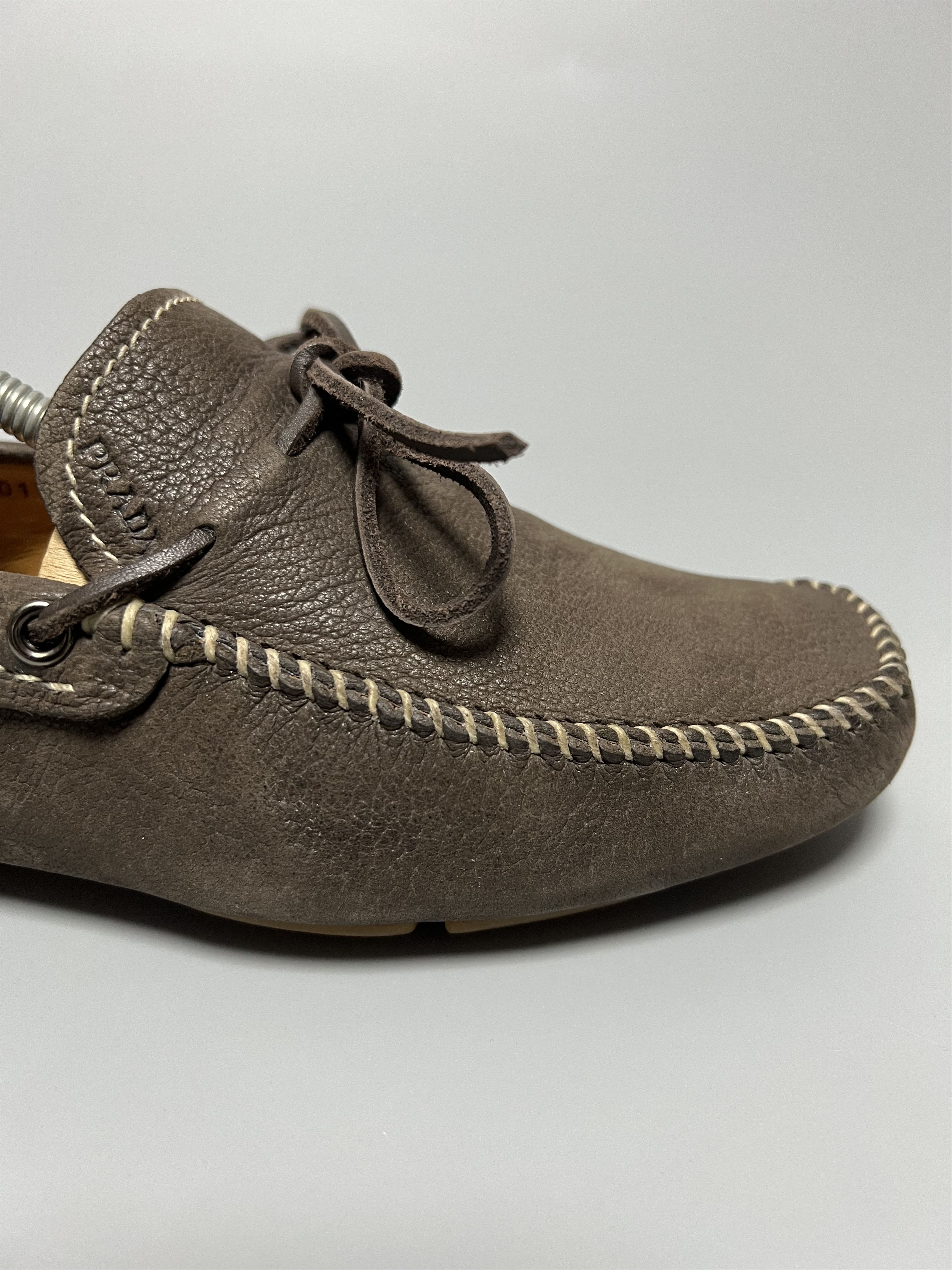 Prada Prada Vintage Brown Leather Loafers Moccasins Size US 7.5 / EU 40-41 - 13 Thumbnail