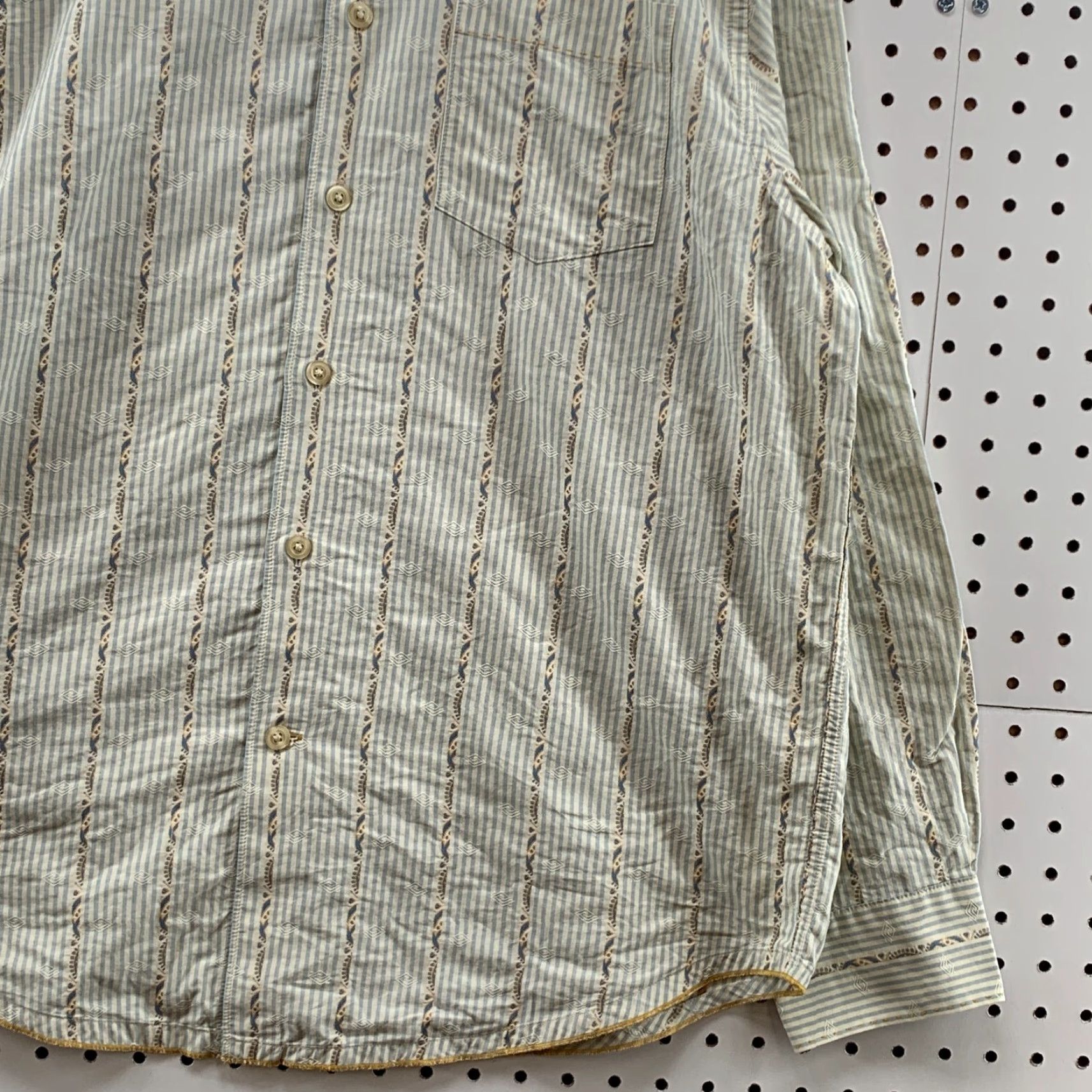 Tommy Bahama Tommy Bahama Button-Up Shirt Gray Long Sleeve Western Large 23.5x31 Mens Regular (L) Cotton Knit Button-Down Collared Plaid Pattern Size US L / EU 52-54 / 3 - 5 Thumbnail