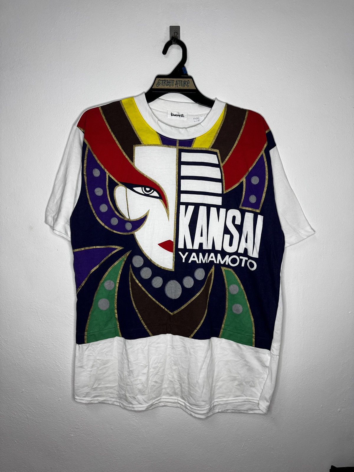 Kansai Yamamoto KANSAI YAMAMOTO O2 ARCHIVE GEISHA OVERPRINT VINTAGE T SHIRT Size US L / EU 52-54 / 3 - 1 Thumbnail