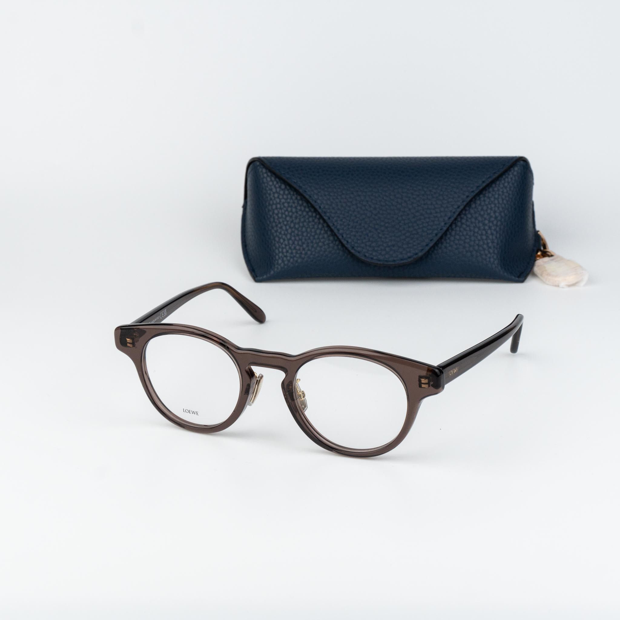 Loewe Loewe Men Eyeglasses Brown Round LW50085F 050 NEW AUTHENTIC Size ONE SIZE - 1 Thumbnail