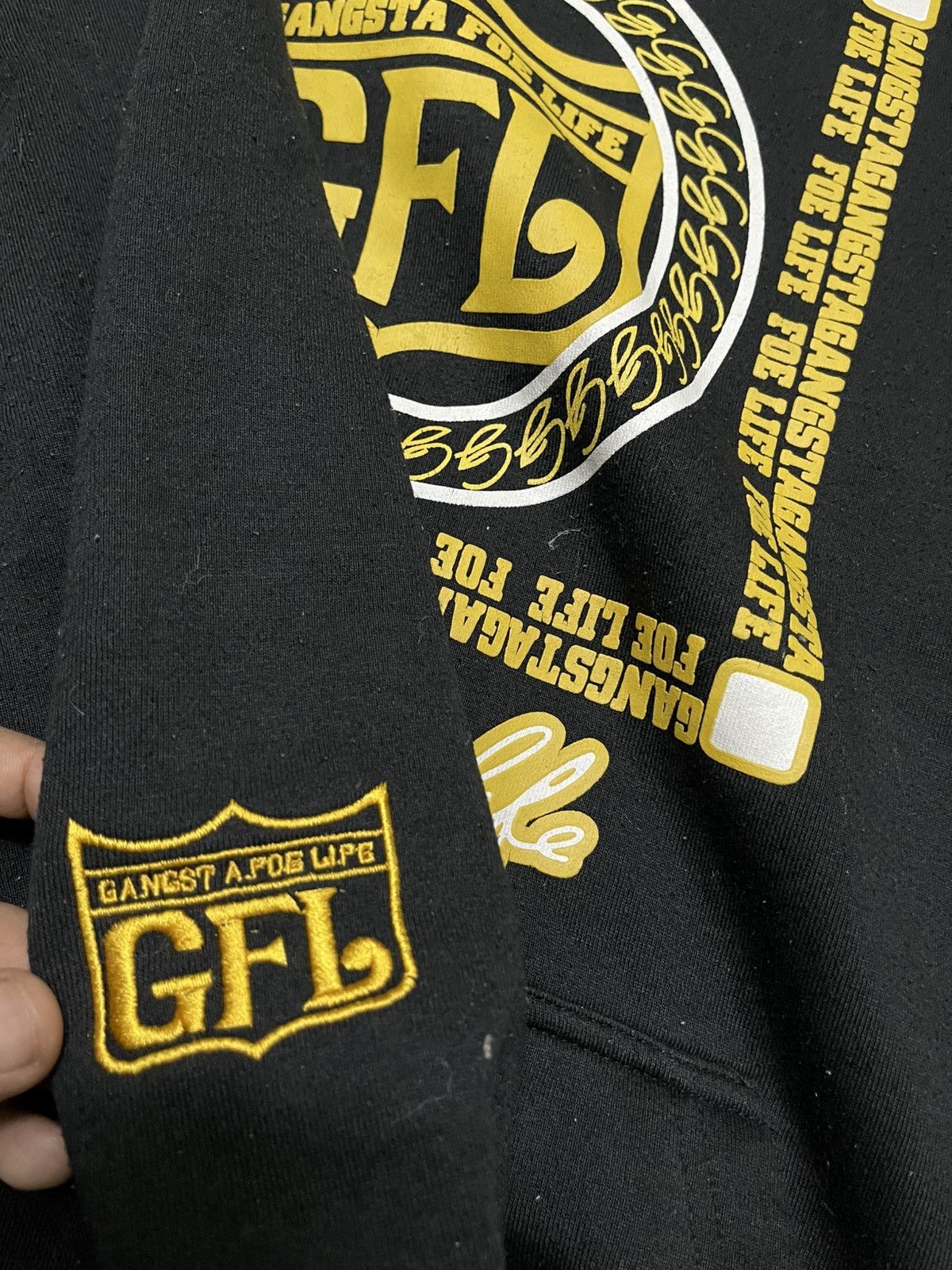 Rap Tees 2000s GANGSTA FOE LIFE SNOOP DOG STYLE CREWNECK Size US XL / EU 56 / 4 - 10 Thumbnail