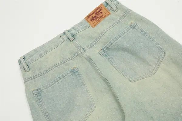 Japanese Brand Vintage distressed split stitching light washed jeans Size US 32 / EU 48 - 5 Thumbnail