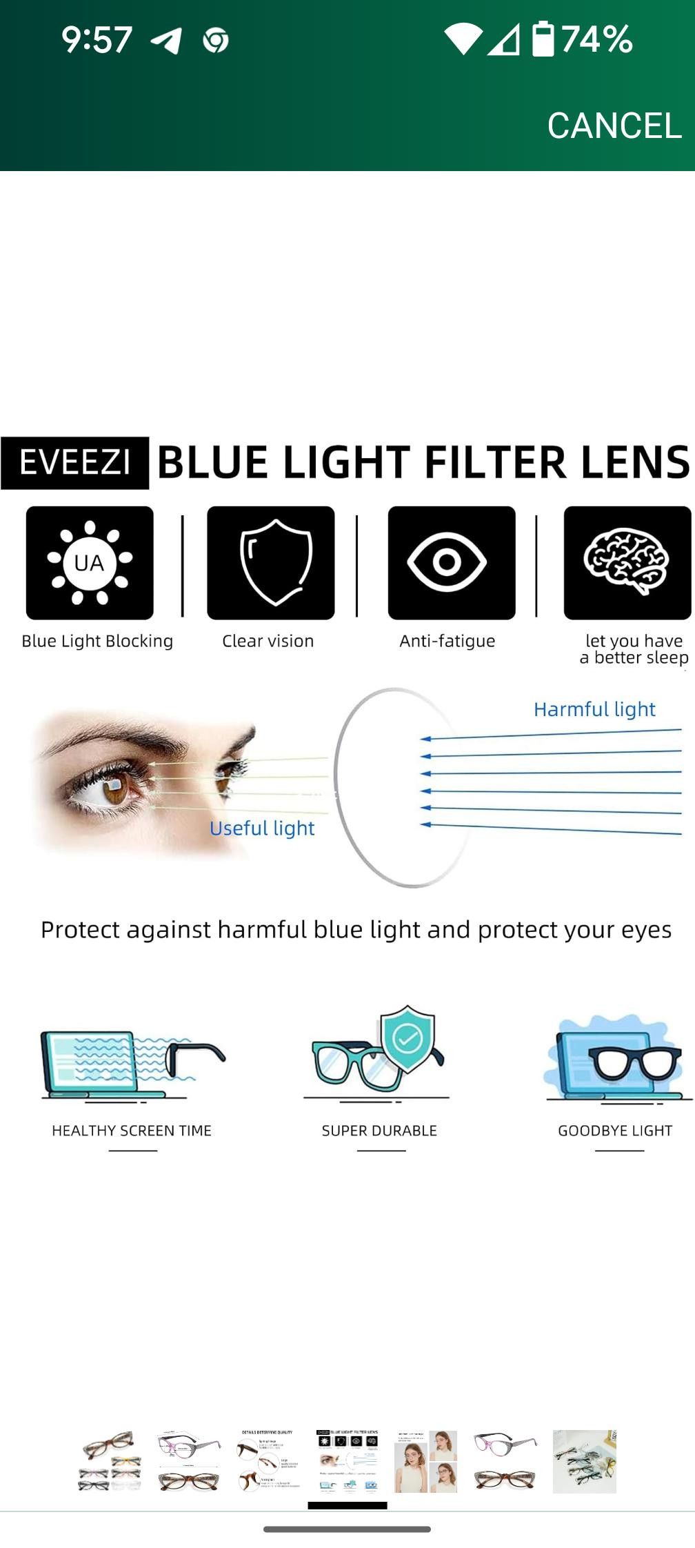 NBDN Nobrandedon Reading Glasses-6PC BlueLight Hinges Anti-glare UVReaders Size ONE SIZE - 4 Thumbnail
