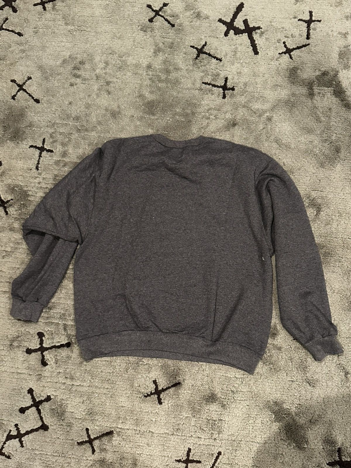 Fruit Of The Loom × Vintage Vintage Fruit Of The Loom Dark Grey Blank Sweatshirt Size US L / EU 52-54 / 3 - 5 Thumbnail