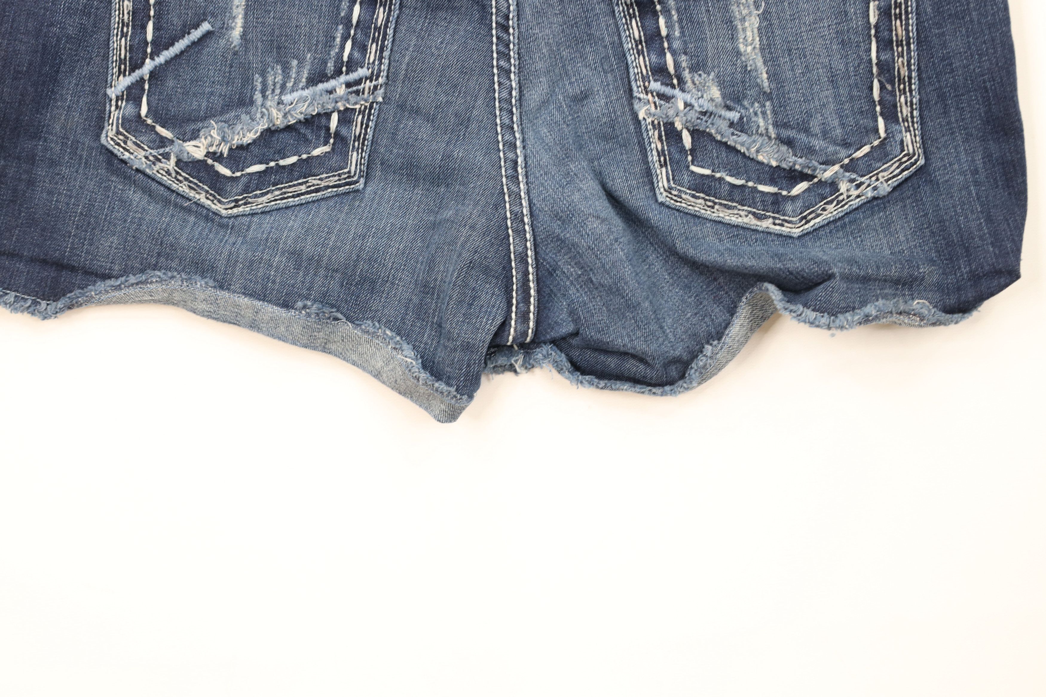 Vintage Buckle BKE Stitch Stella Stretch Denim Jean Shorts Jorts Size 30" / US 8 / IT 44 - 10 Thumbnail