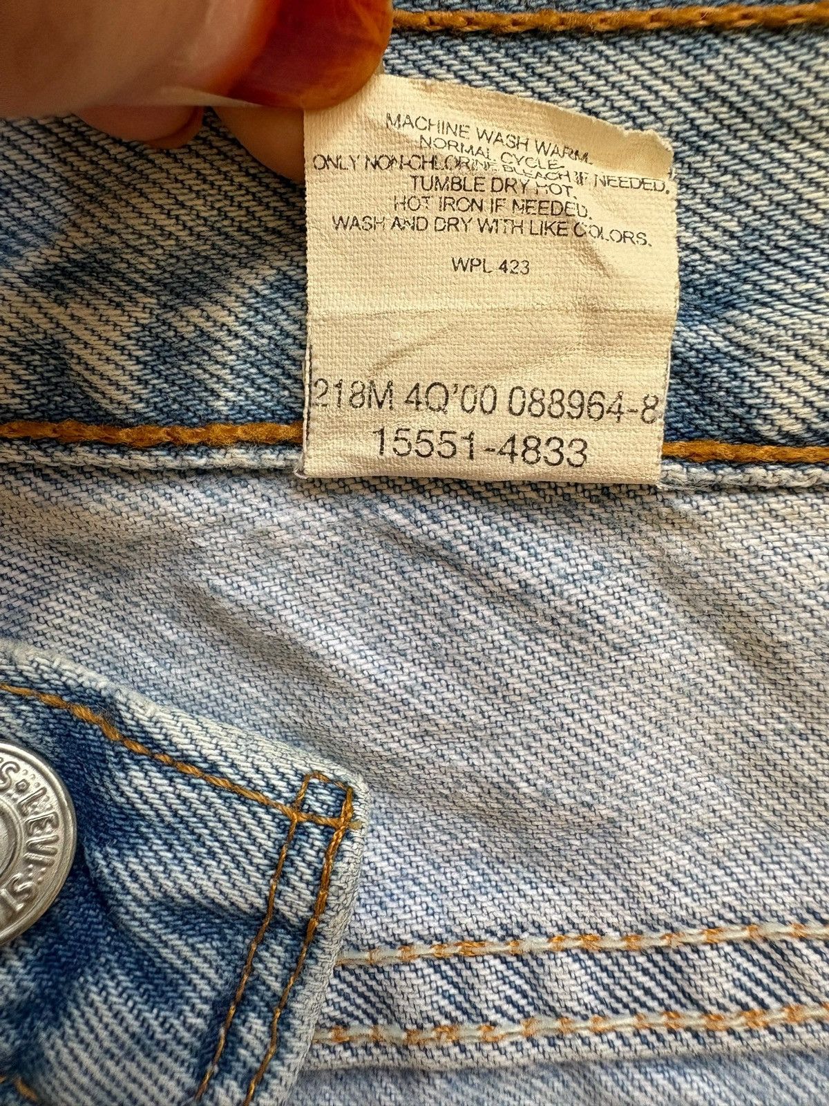 Levi's × Levi's Vintage Clothing Vintage 90s Levis 550 Mud Wash Distressed Short Jeans Size US 27 - 13 Thumbnail