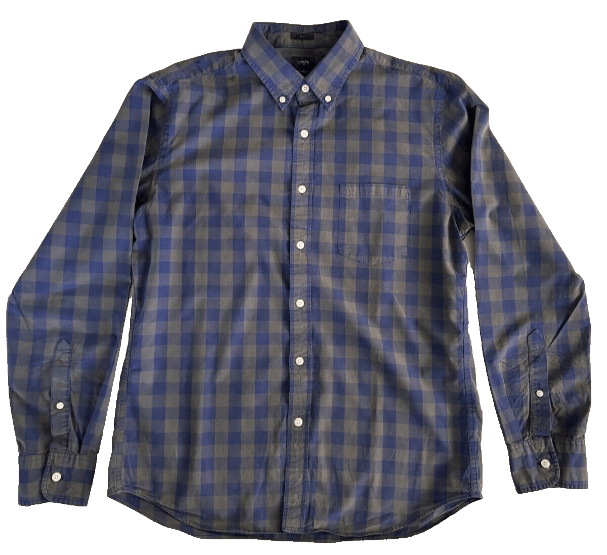 J.Crew J Crew Shirt Mens Large Slim Long Sleeve Plaid Green Blue Size US L / EU 52-54 / 3 - 2 Thumbnail