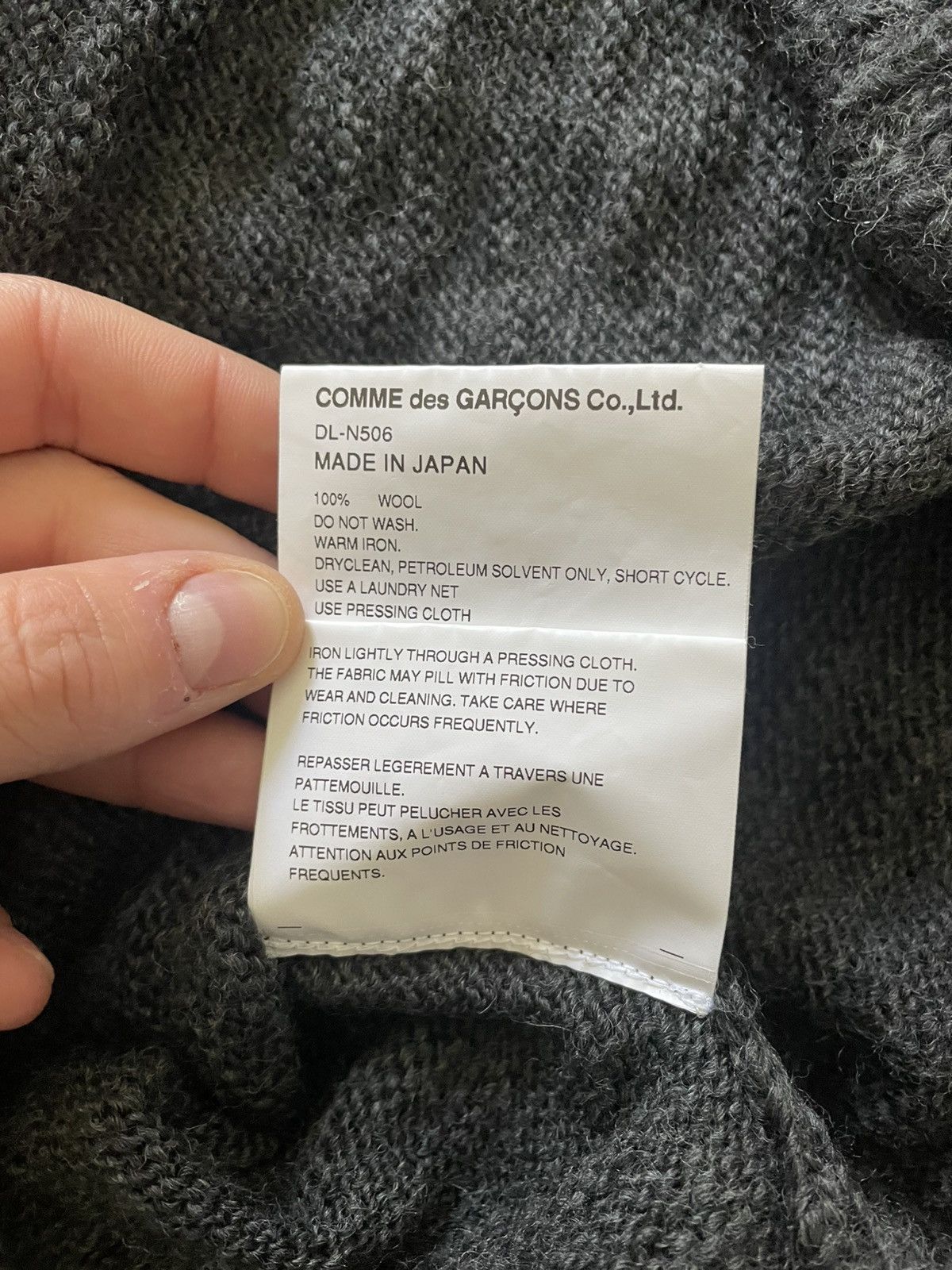 Comme des Garcons × Comme des Garcons Homme Deux × Comme des Garcons Homme Plus Comme des Garcons asymmetric wool knitwear Size US M / EU 48-50 / 2 - 14 Thumbnail