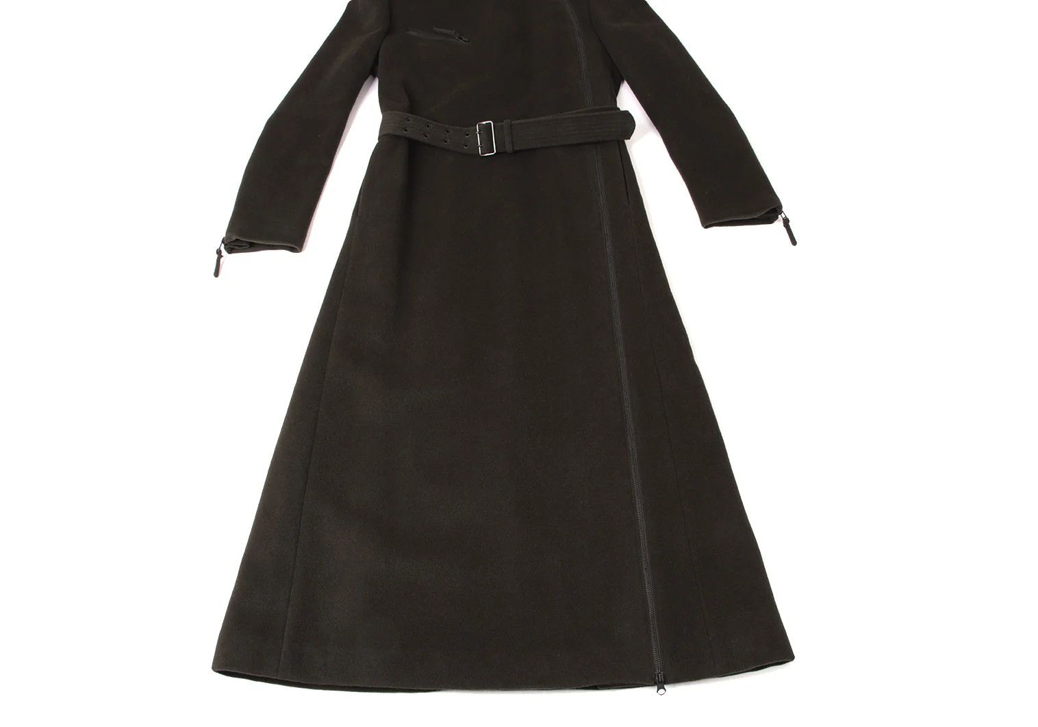Jean Paul Gaultier Angora Wool Belted Shaggy Coat in Khaki Size 48 Size US M / EU 48-50 / 2 - 7 Thumbnail
