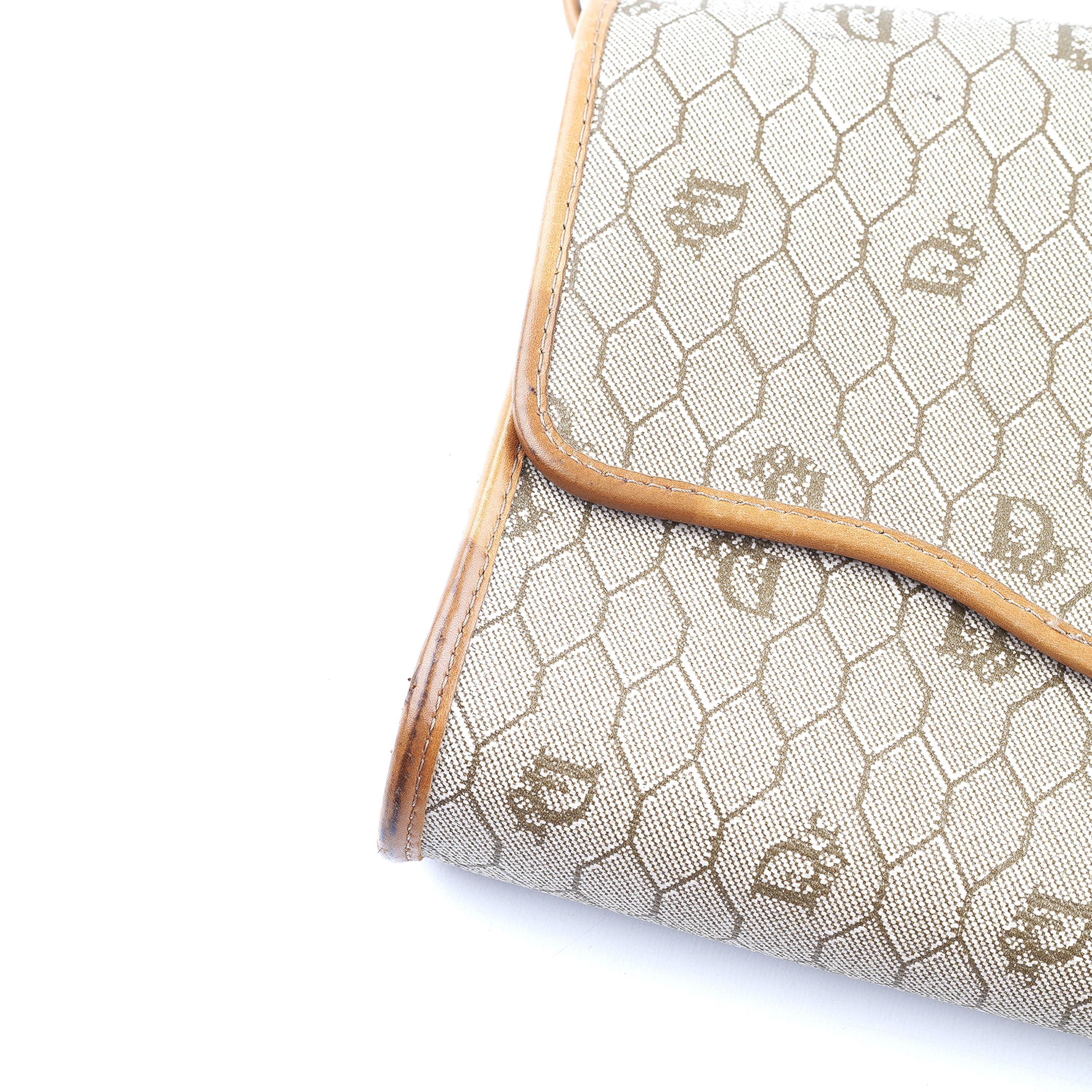 Dior Christian Dior Monogram Light Brown Leather Crossbody Bag Size ONE SIZE - 8 Thumbnail