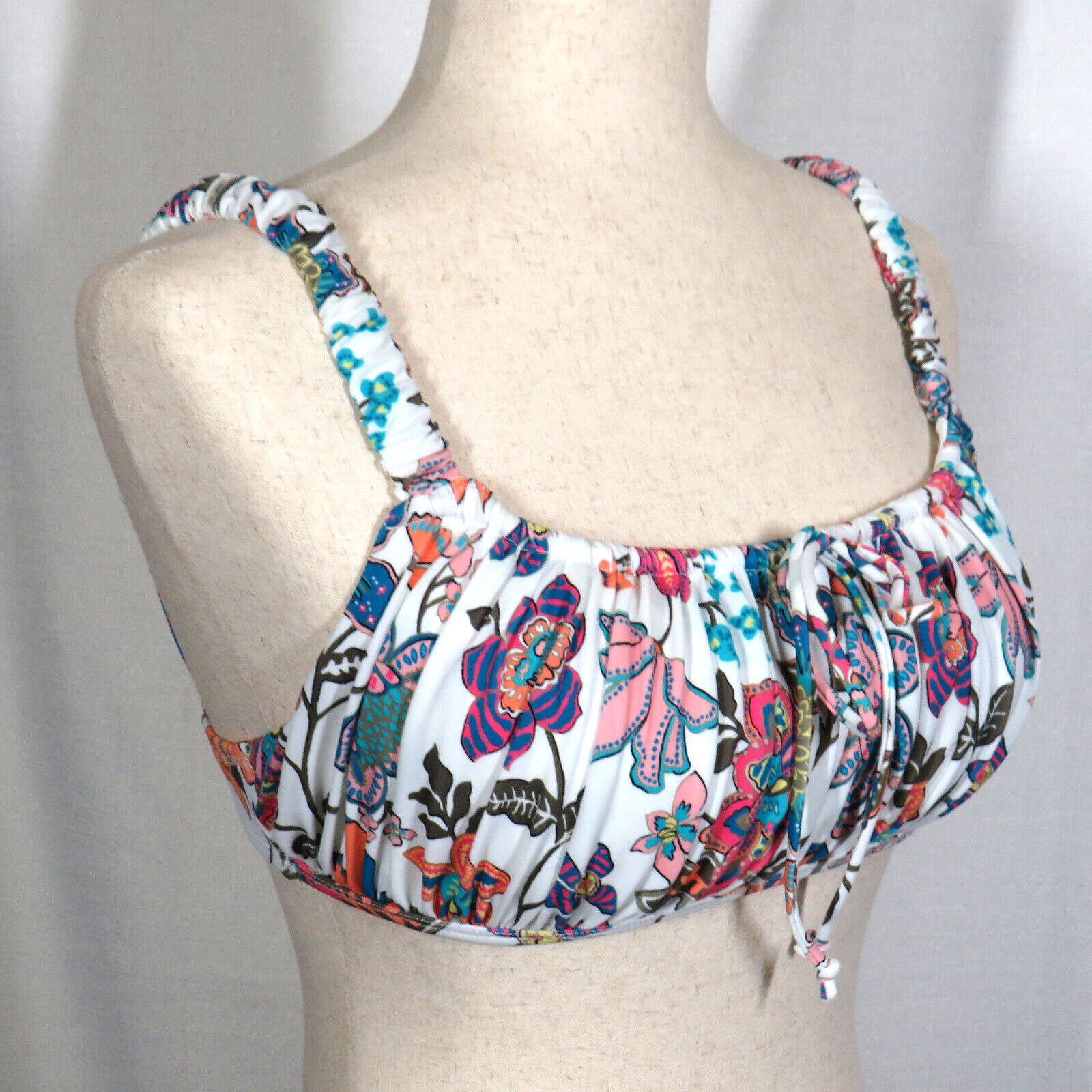 Other SUNDAZED Ledia Floral Shirred Padded Bikini Swim Top 36 B-C Size ONE SIZE - 6 Thumbnail