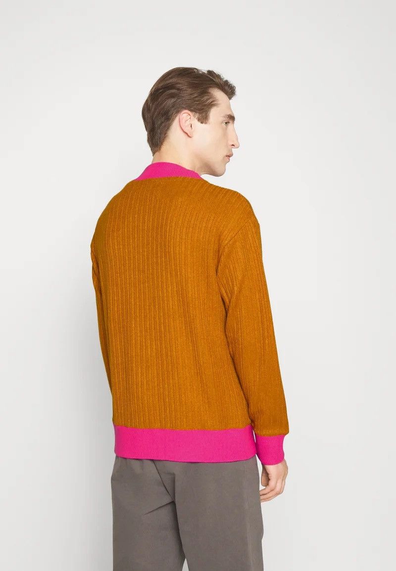 Viktor & Rolf !DS! FW22 Viktor & Rolf Logo Pink Brown Wool Cardigan Size US XL / EU 56 / 4 - 3 Thumbnail