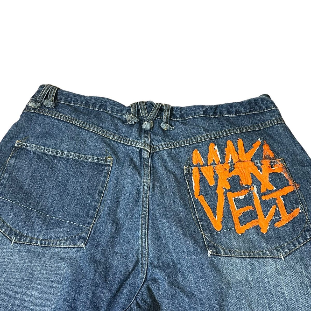 Makaveli × Vintage Vintage Makaveli Tupac Shakur Hip Hop Jeans Shorts 40 Y2K Size US 40 / EU 56 - 7 Thumbnail