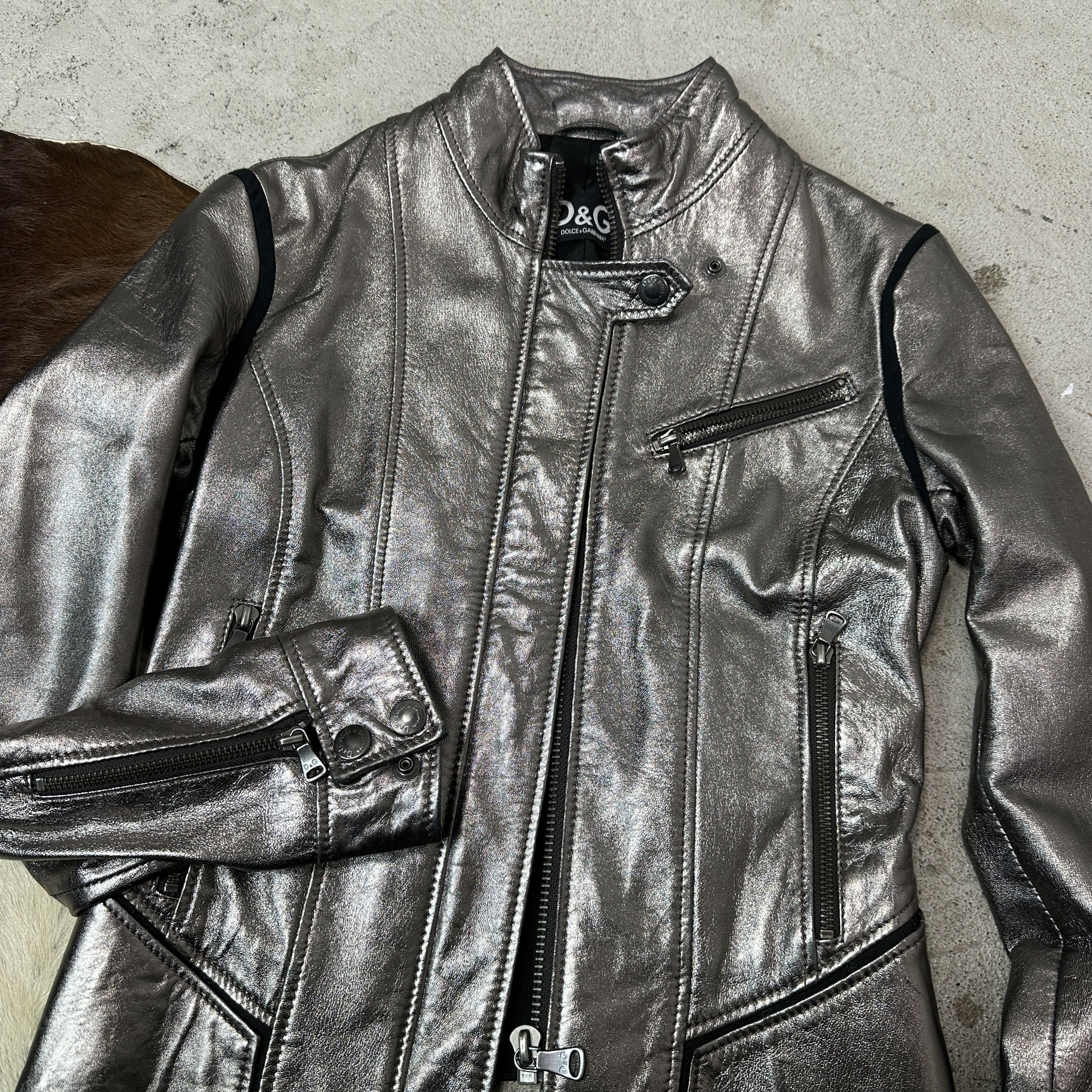 Dolce & Gabbana Vintage Leather Buckle Fitted Dolce&Gabbana Jacket 00s Size S / US 4 / IT 40 - 3 Thumbnail