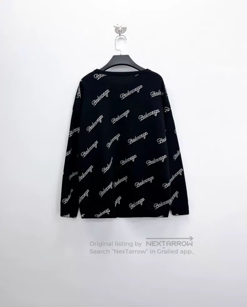 Balenciaga Balenciaga Black knitted sweater with lettering logo Size US XS / EU 42 / 0 - 2 Thumbnail