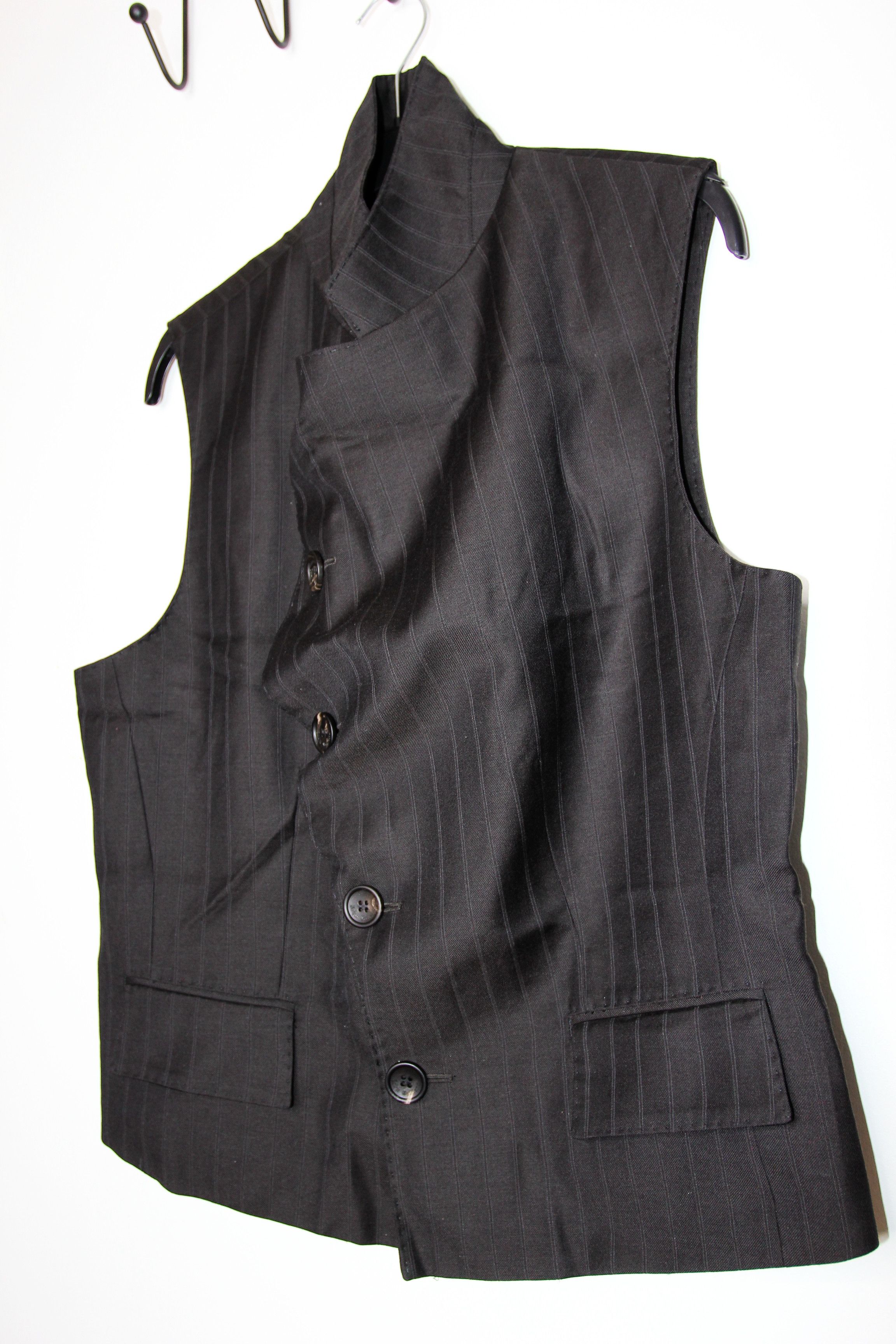 John Galliano JOHN GALLIANO STRIPED VIRGIN WOOL VEST 52 Size US L / EU 52-54 / 3 - 4 Thumbnail