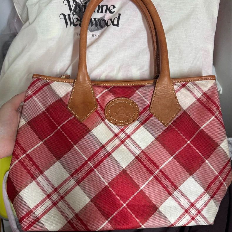 Vivienne Westwood vivienne westwood size os Red and white checkered tote bag Size ONE SIZE - 2 Thumbnail