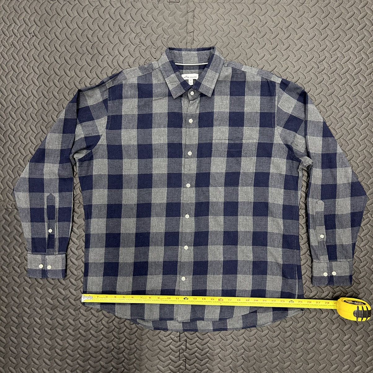 Designer × Peter Millar Peter Millar Shirt Mens Size XL Button Up Plaid Blue L/S Size US XL / EU 56 / 4 - 6 Thumbnail