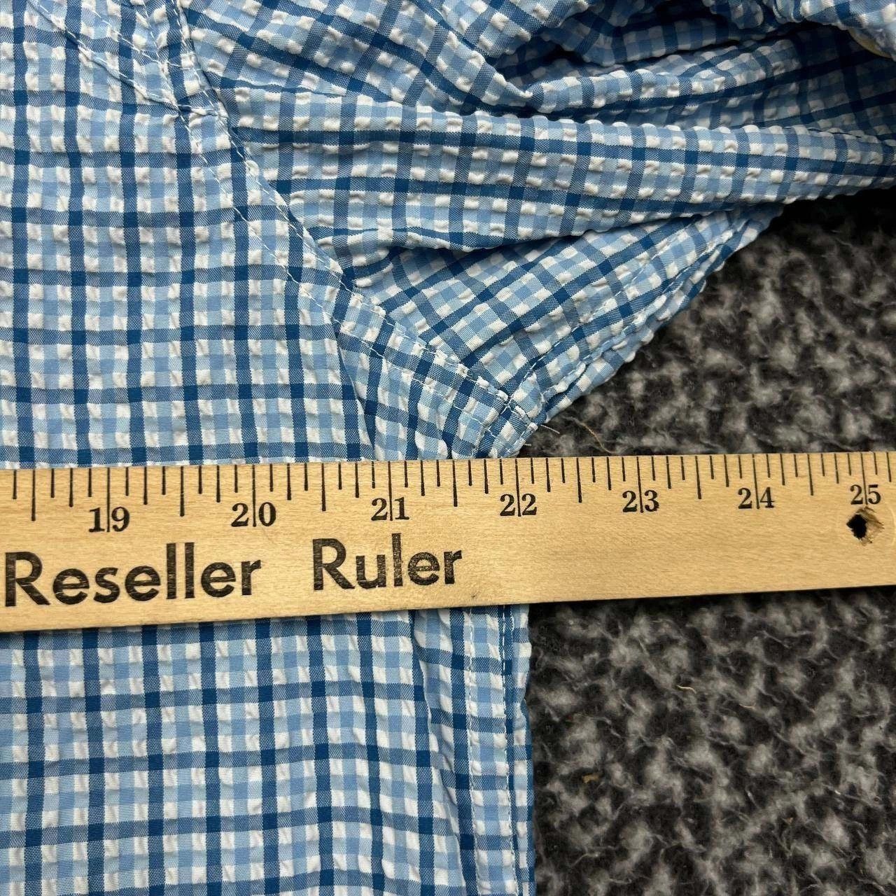 Orvis Orvis Button Up Shirt Men Blue Plaid Seersucker Collared M Size US M / EU 48-50 / 2 - 4 Thumbnail