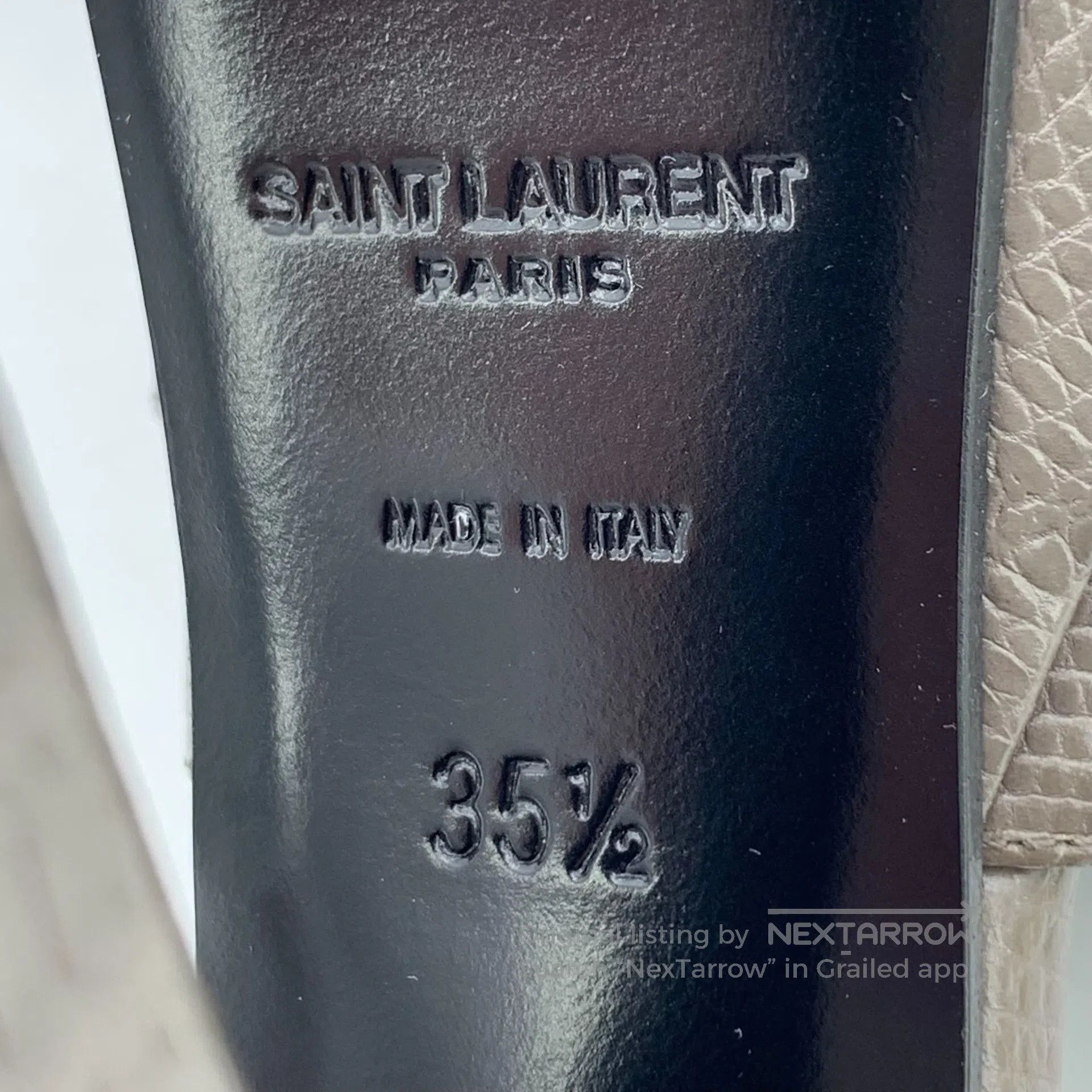 Saint Laurent Paris Saint Laurent Paris Gray Brown Crocodile Pattern Bow Tie T Size US 5 / IT 35 - 6 Thumbnail