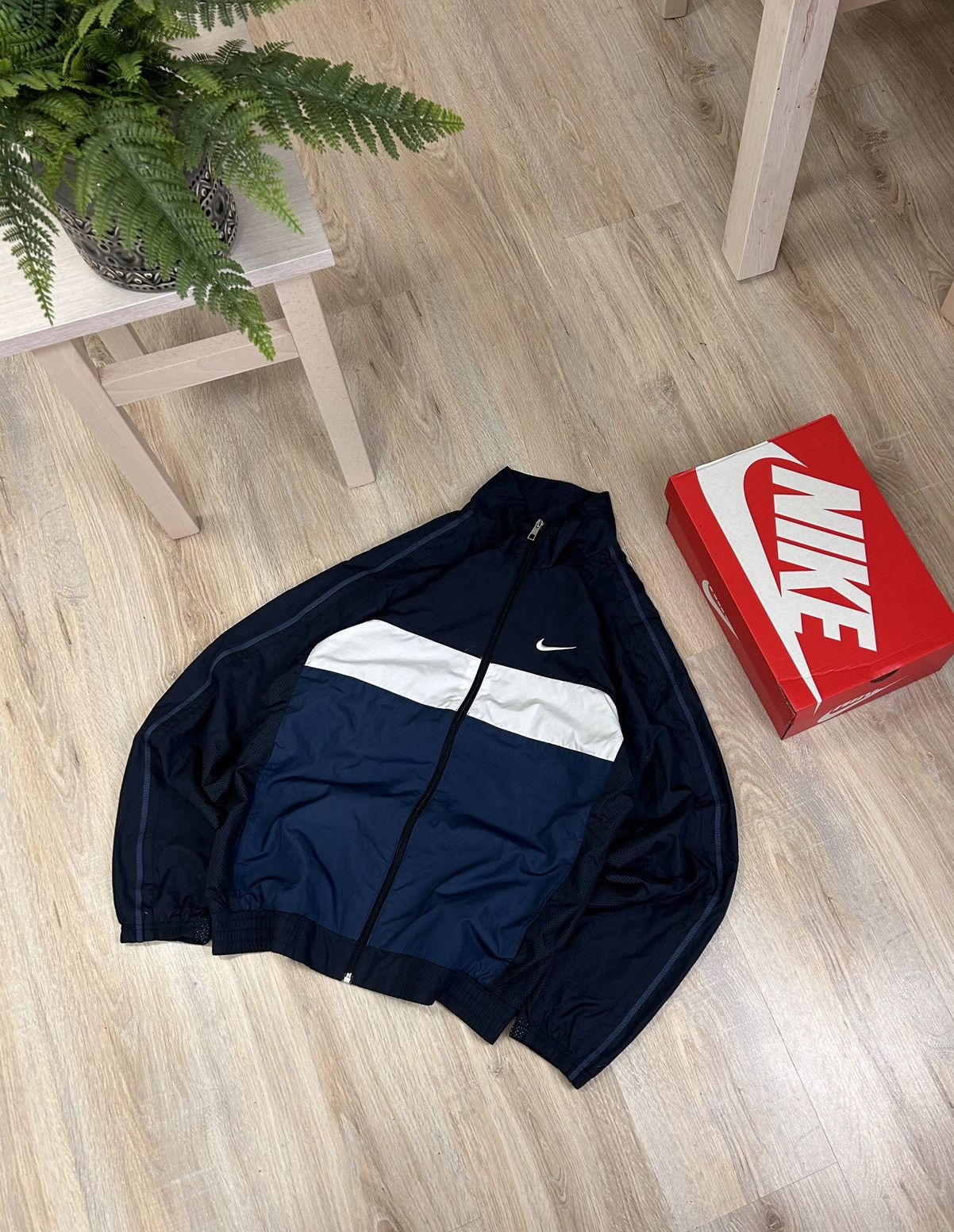 00'S Nike Nylon Jacket Men's XL Nylon black type Vintage Second Hand