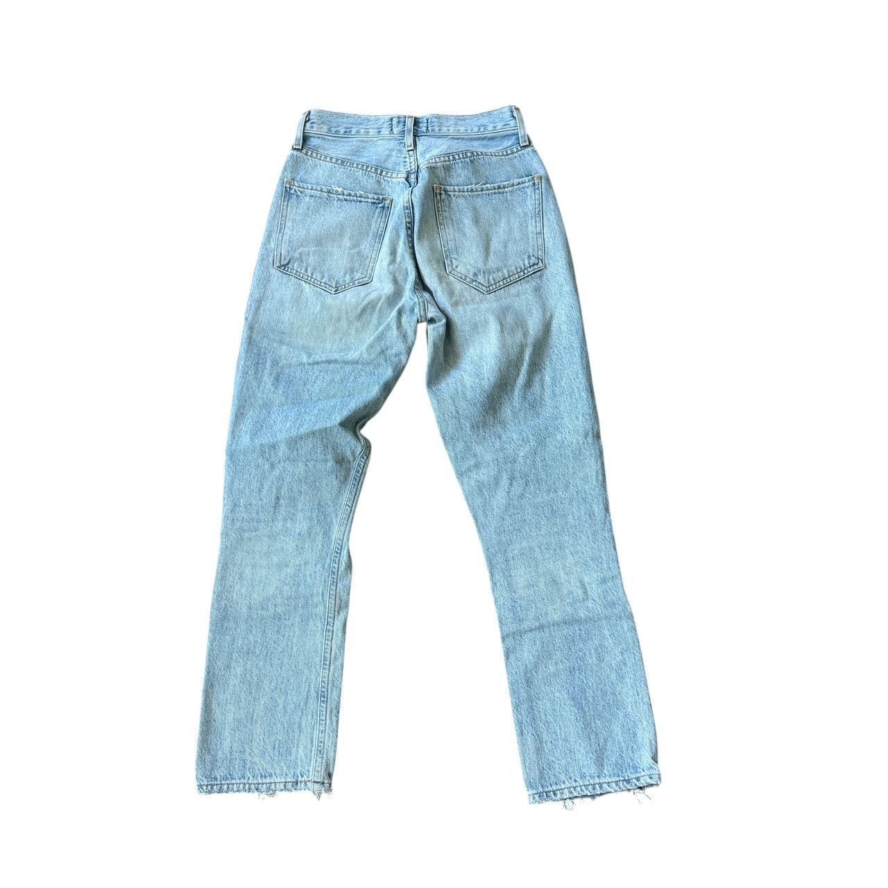 Agolde AGOLDE Riley High Rise Straight Crop Jean Shatter Wash Size 23" - 3 Thumbnail