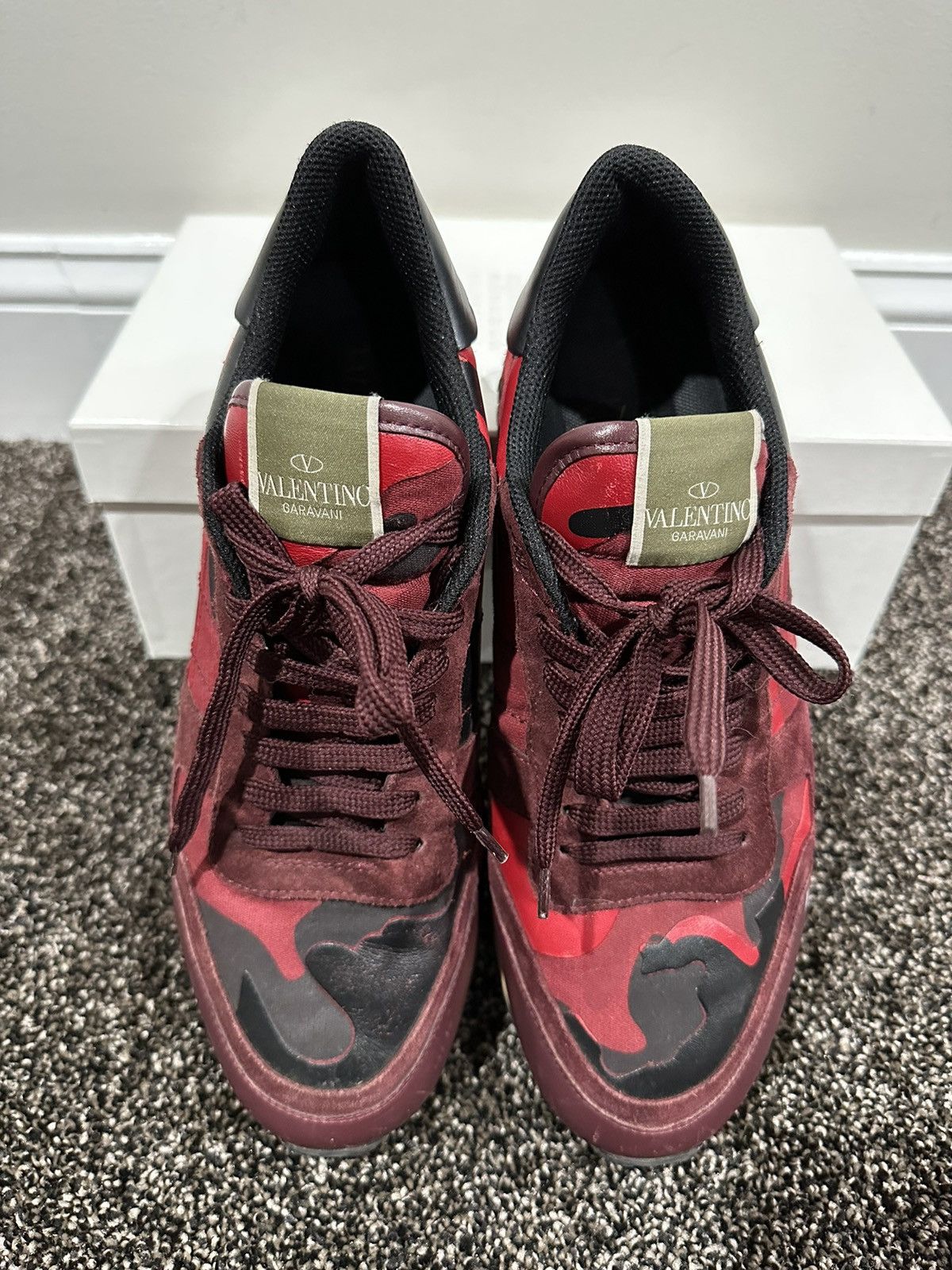Valentino Valentino Garavani Red Camo Rockerunner Sneakers Size US 10 / EU 43 - 7 Thumbnail